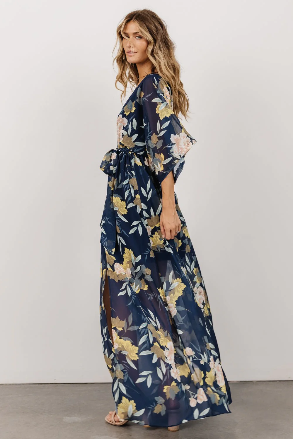 Kia Kimono Maxi Dress | Navy Floral