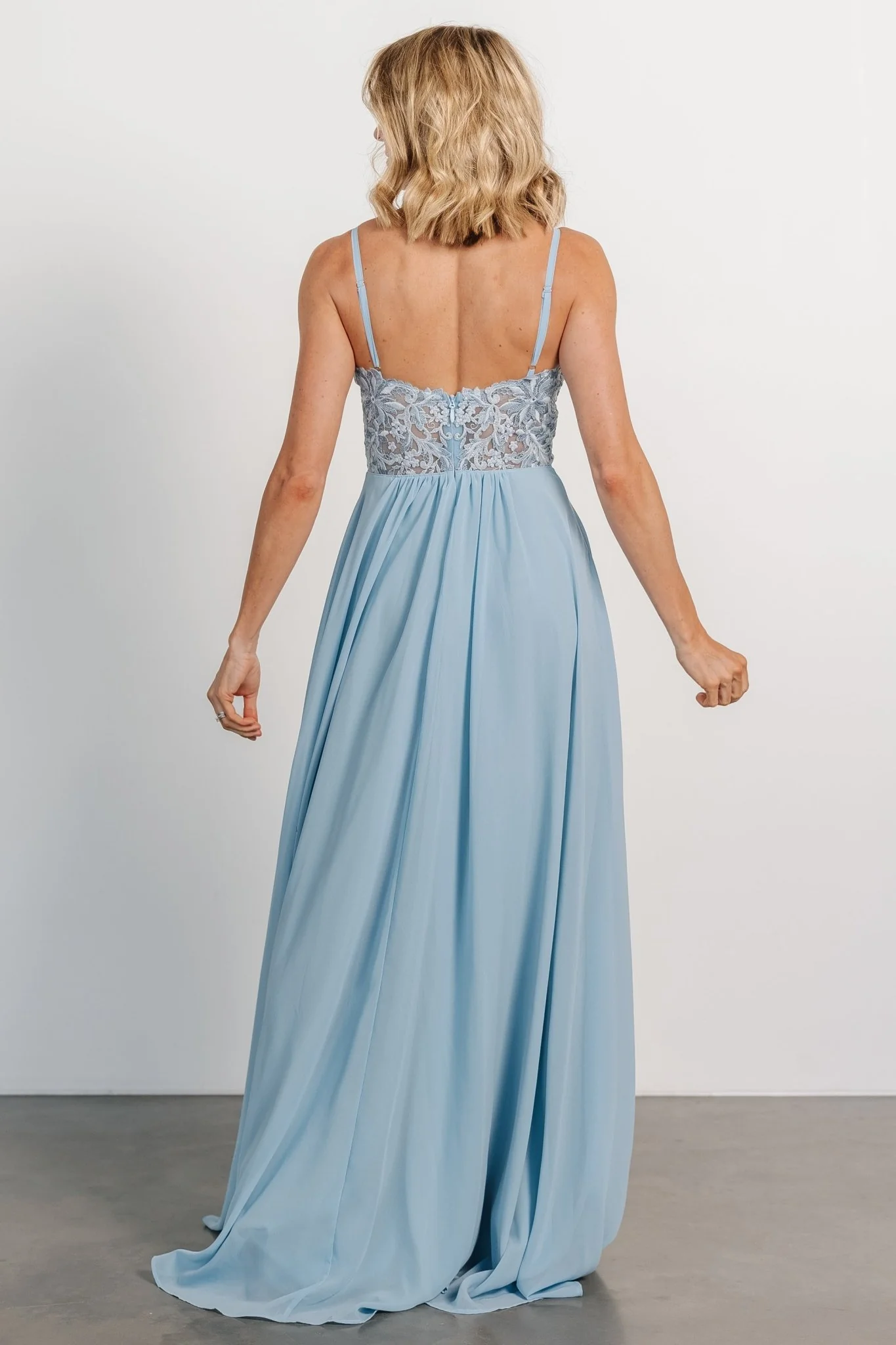 Samantha Lace Top Gown | Light Blue