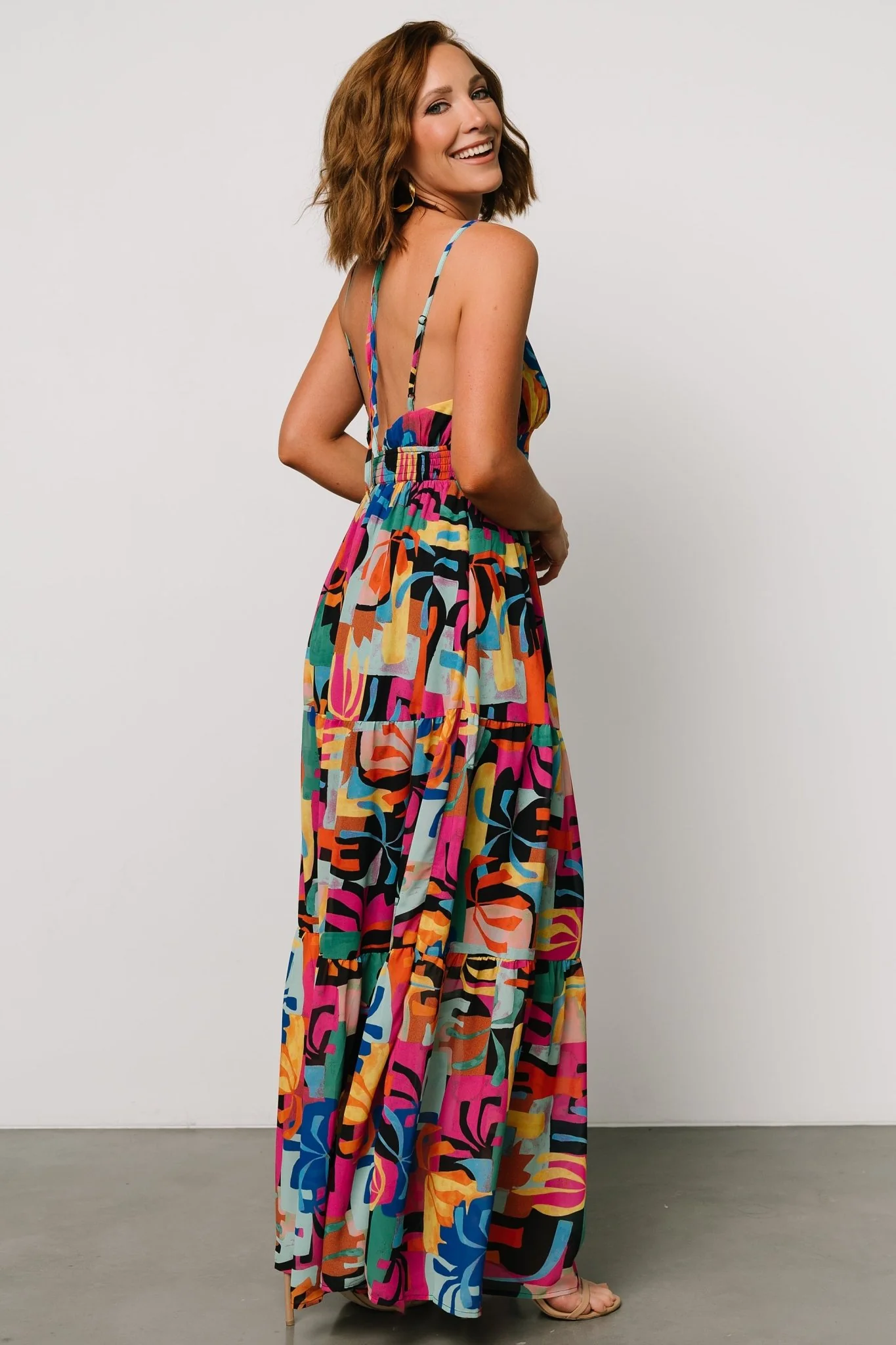 Crystal Maxi Dress | Black Multi Print