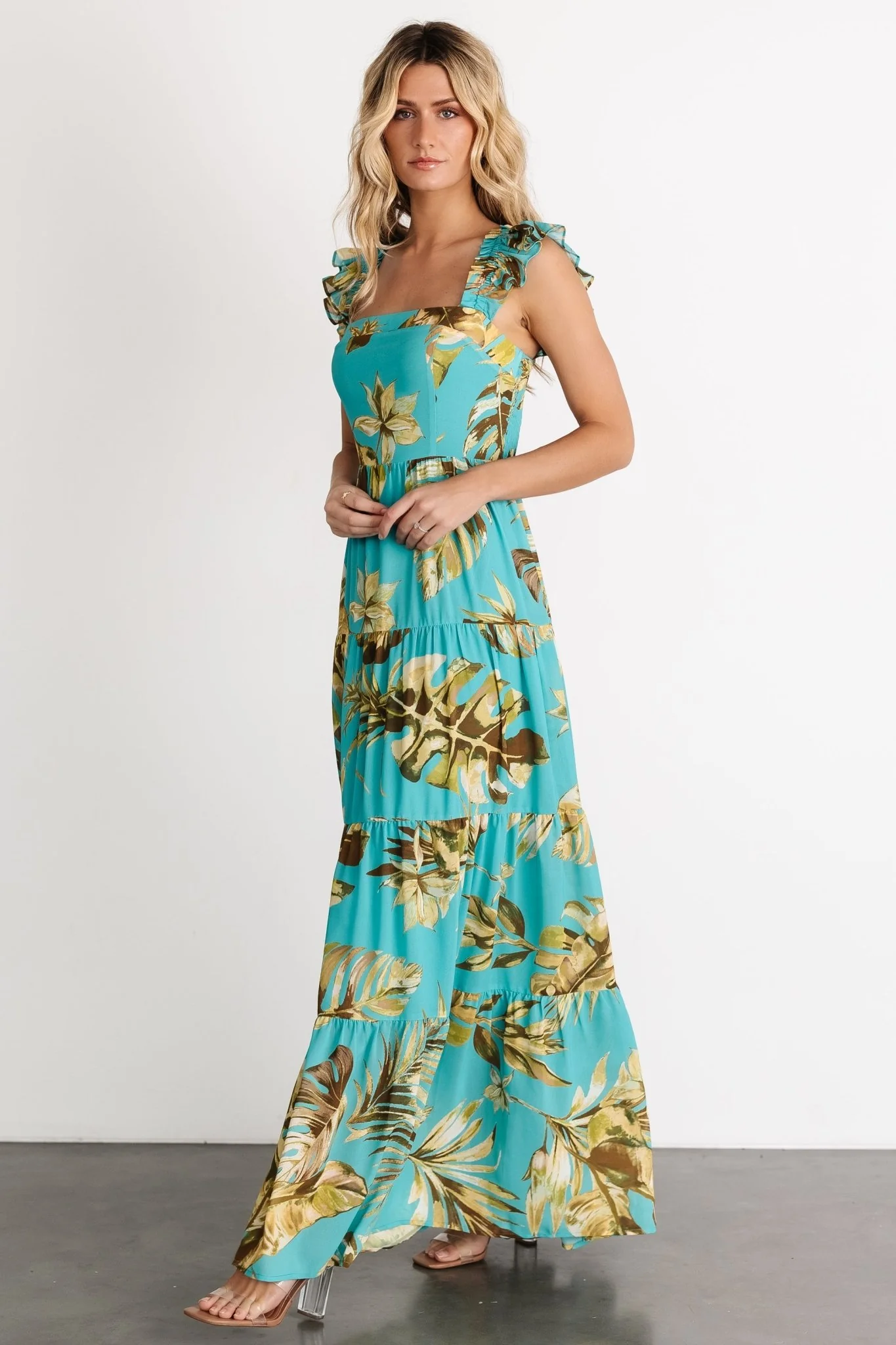 Encinitas Maxi Dress | Caribbean Blue Print