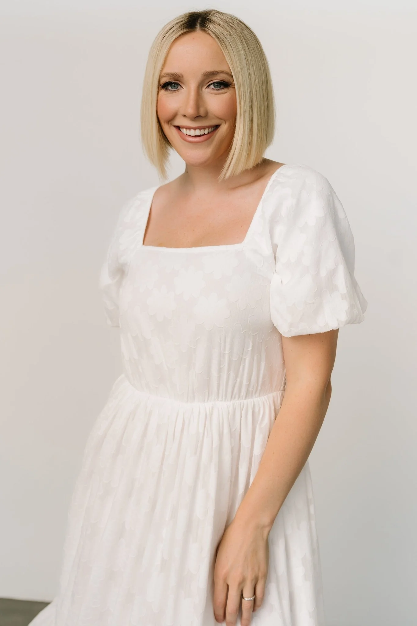 Alta Jacquard Maxi Dress | Off White