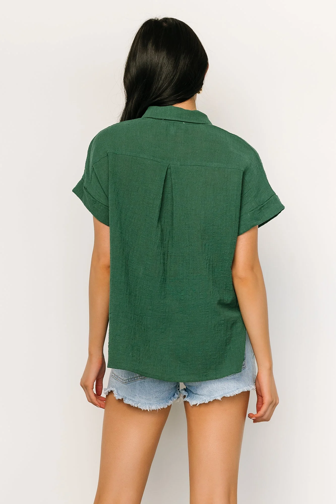Hammond Short Sleeve Top | Dark Green
