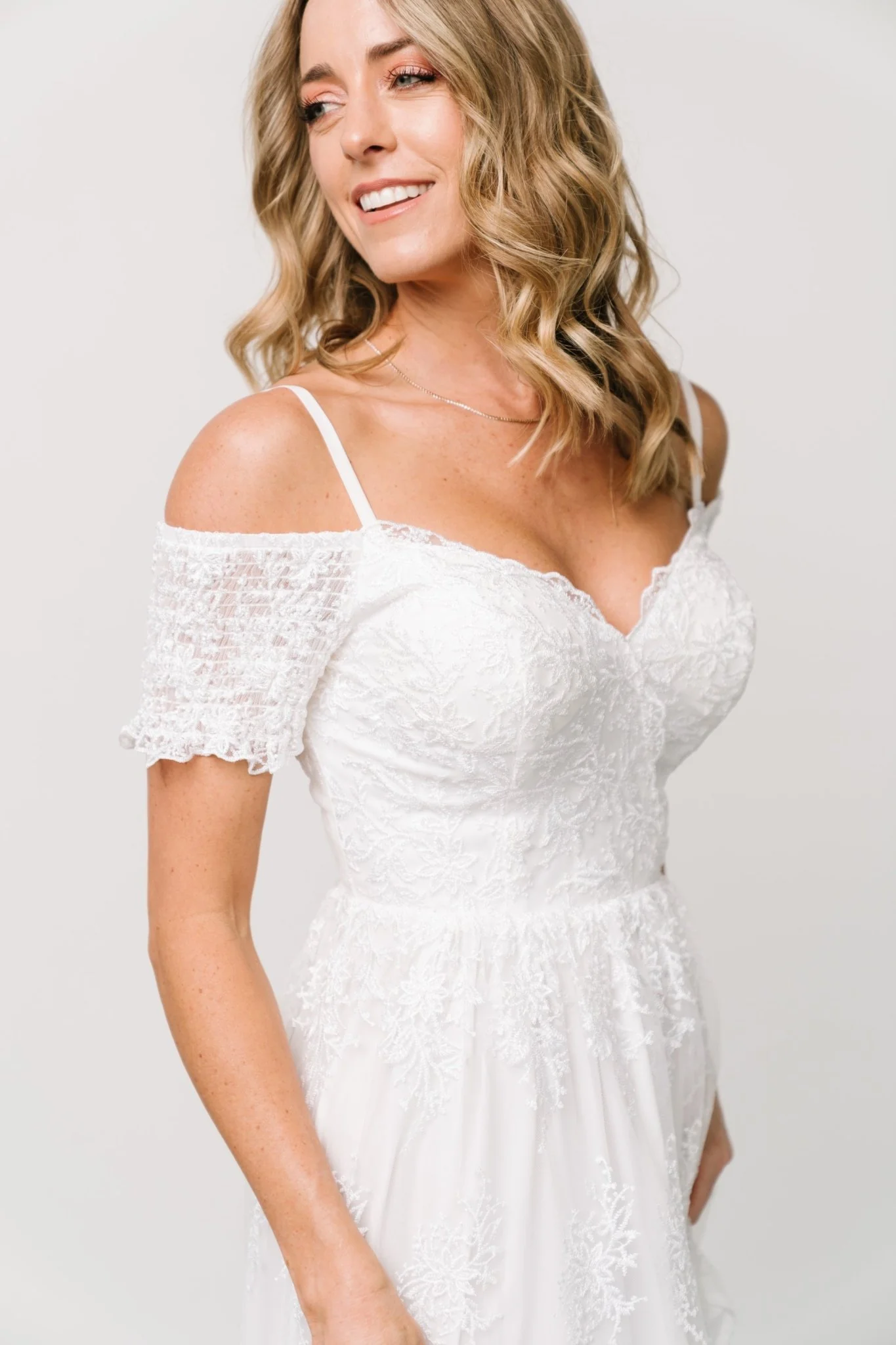 Esperanza Tulle Embroidered Maxi Dress | Off White