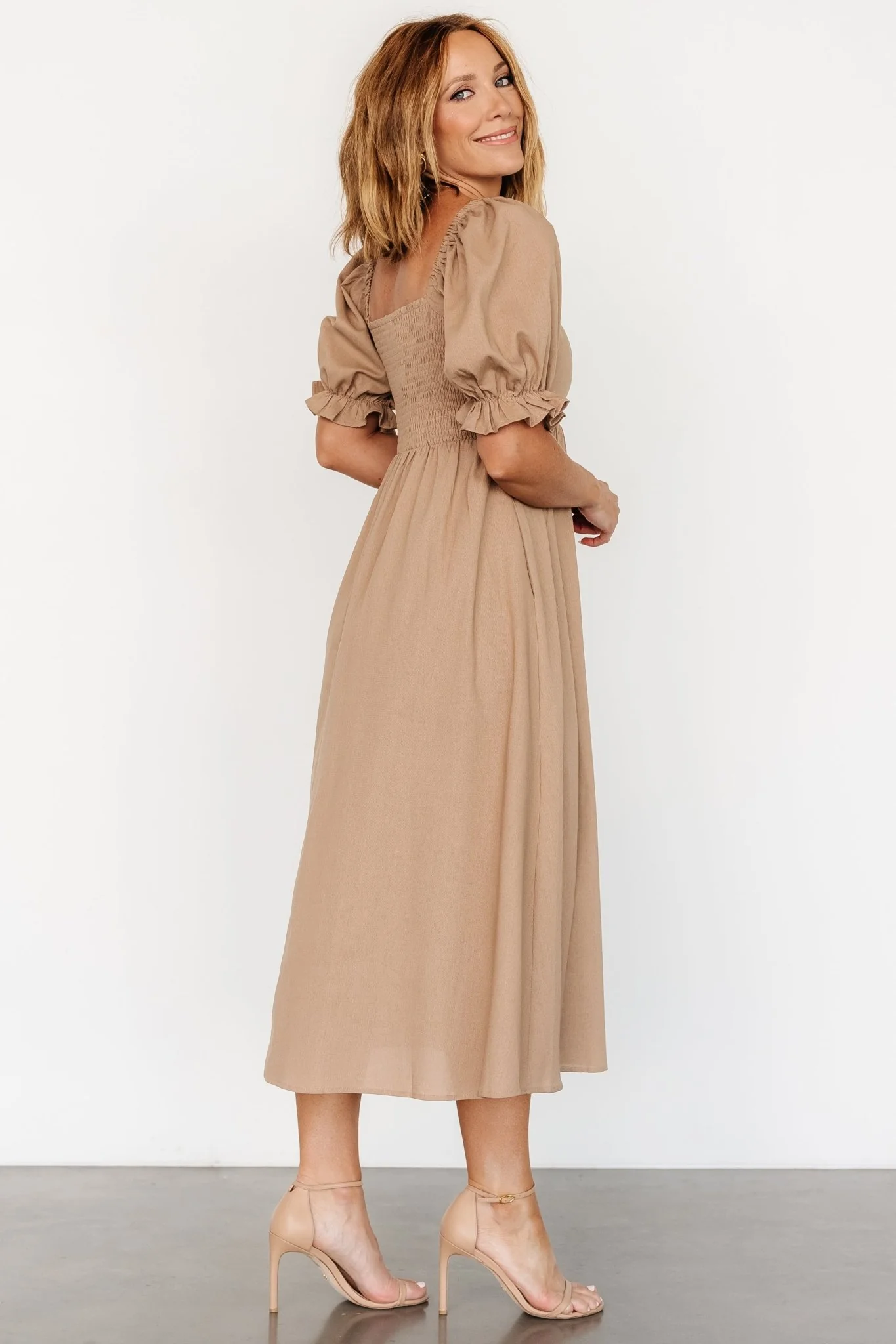 Britton Midi Dress | Tan