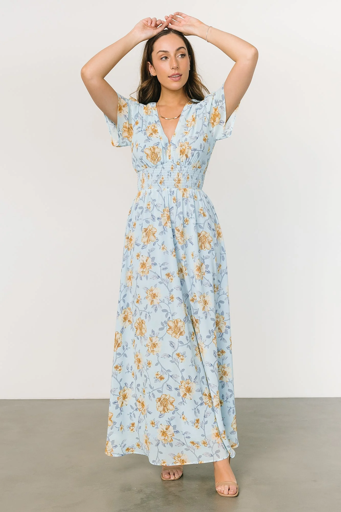 Birdie Maxi Dress | Light Blue Floral