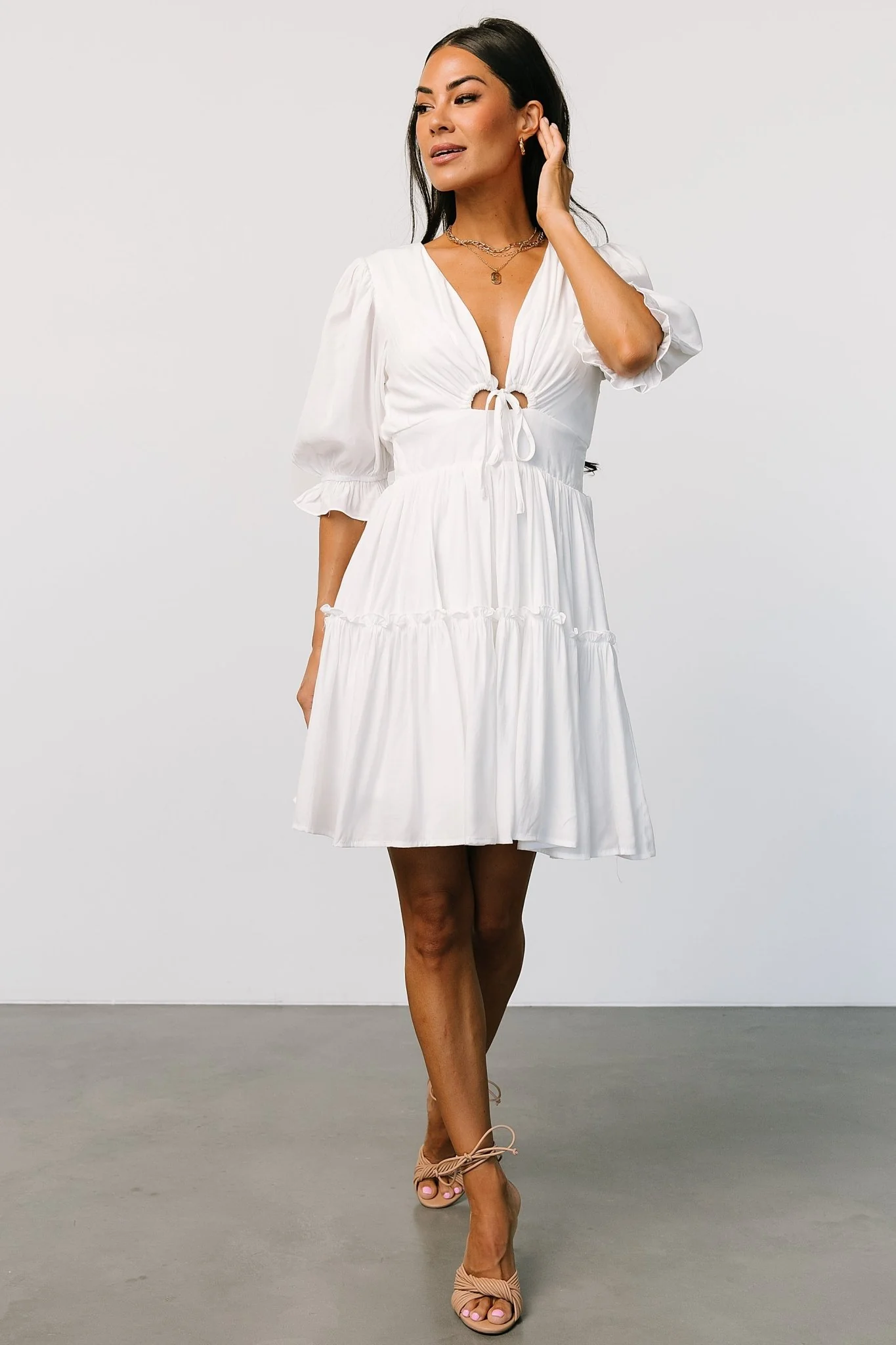 Gisela Short Dress | Off White