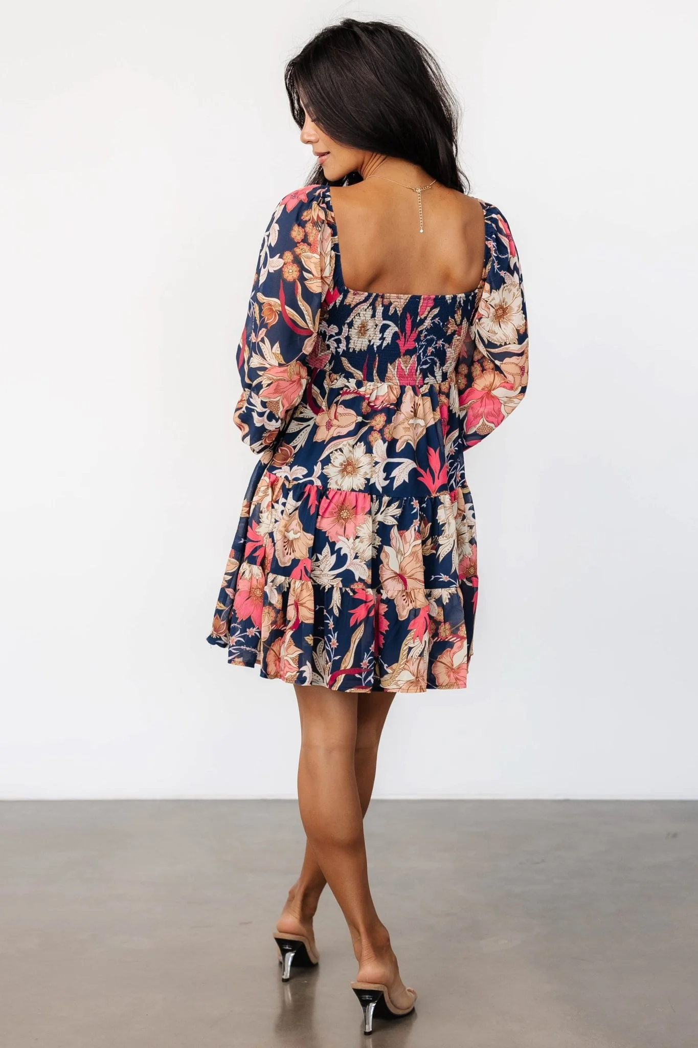 Rubi Short Dress | Navy Multi Floral
