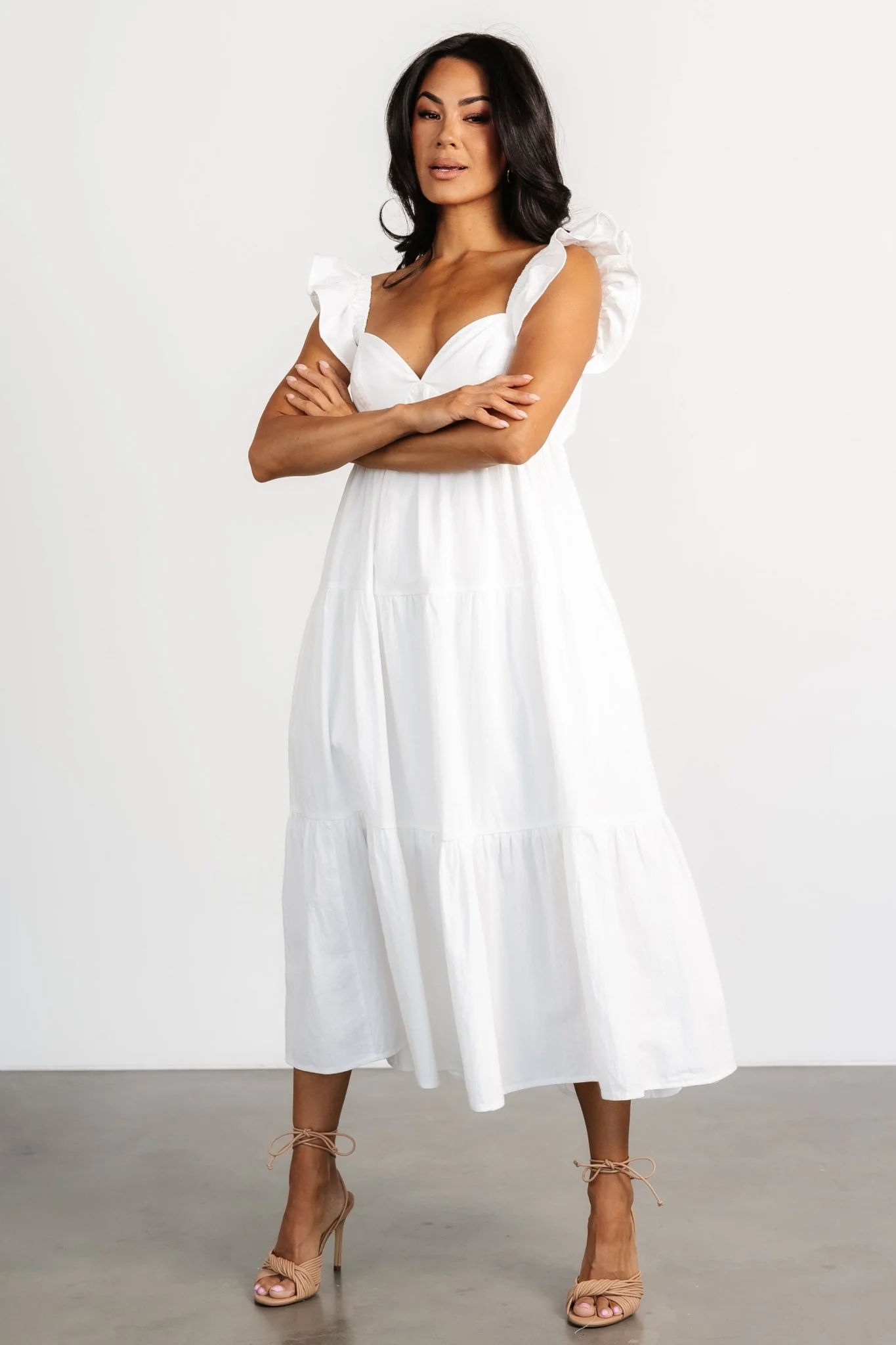 Aria Back Tie Dress | Off White