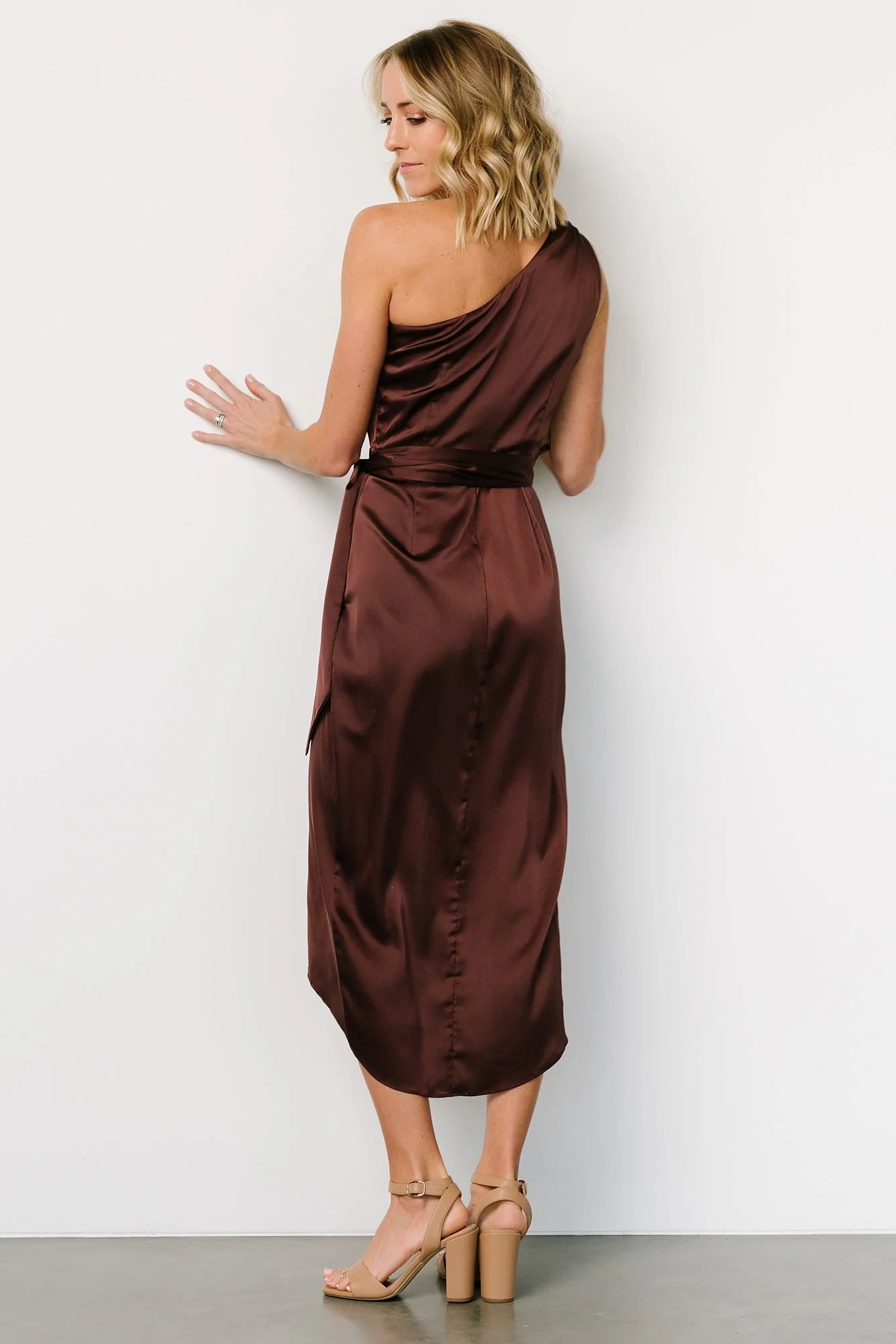 Celia One Shoulder Midi Dress | Clove