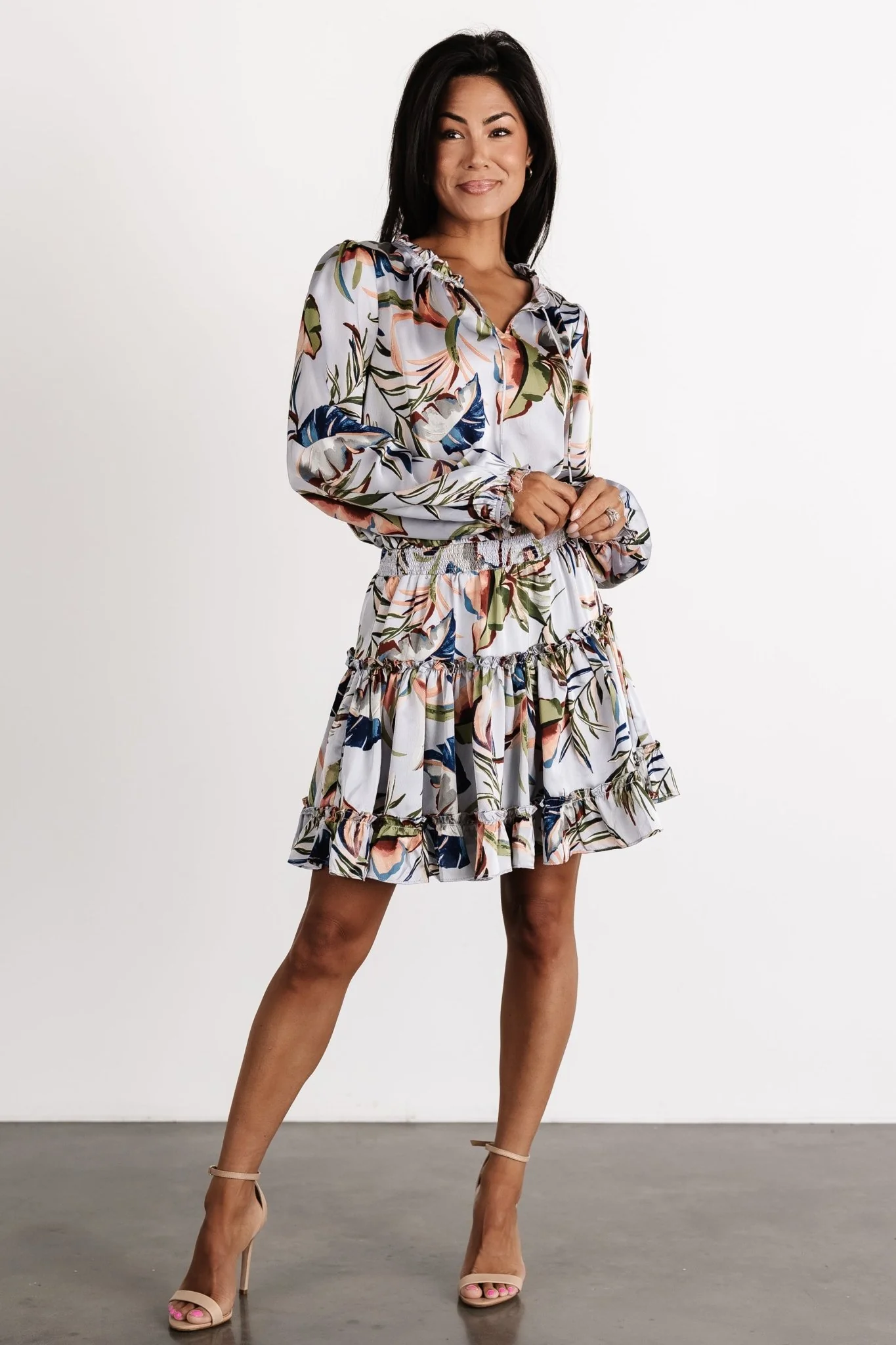 Kyra Mini Dress | Light Blue Floral