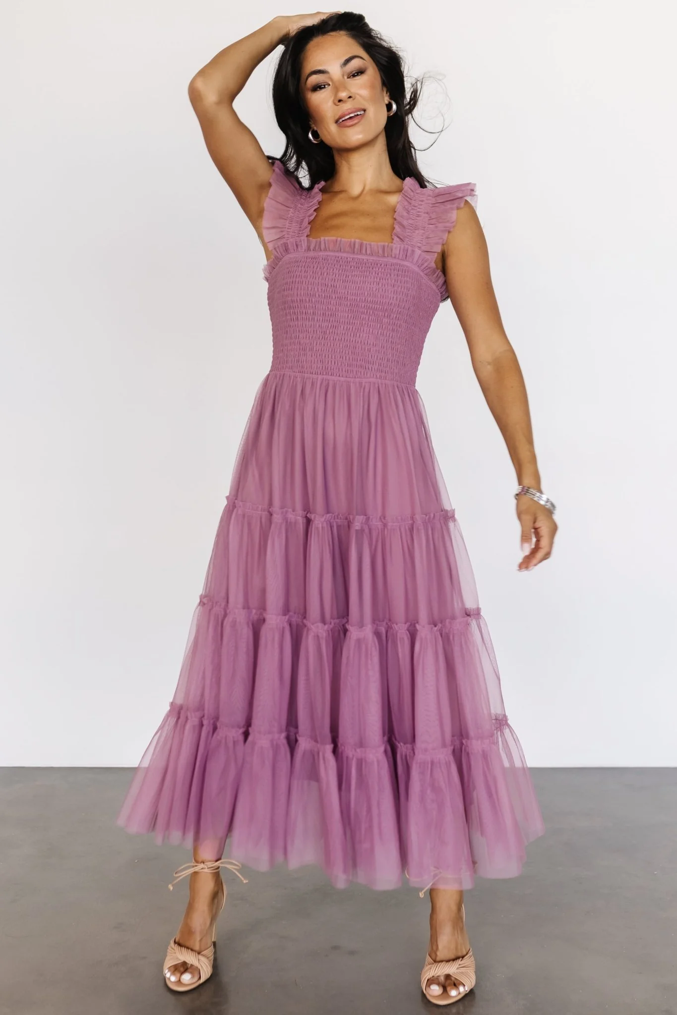 Emma Smocked Tulle Dress | Orchid