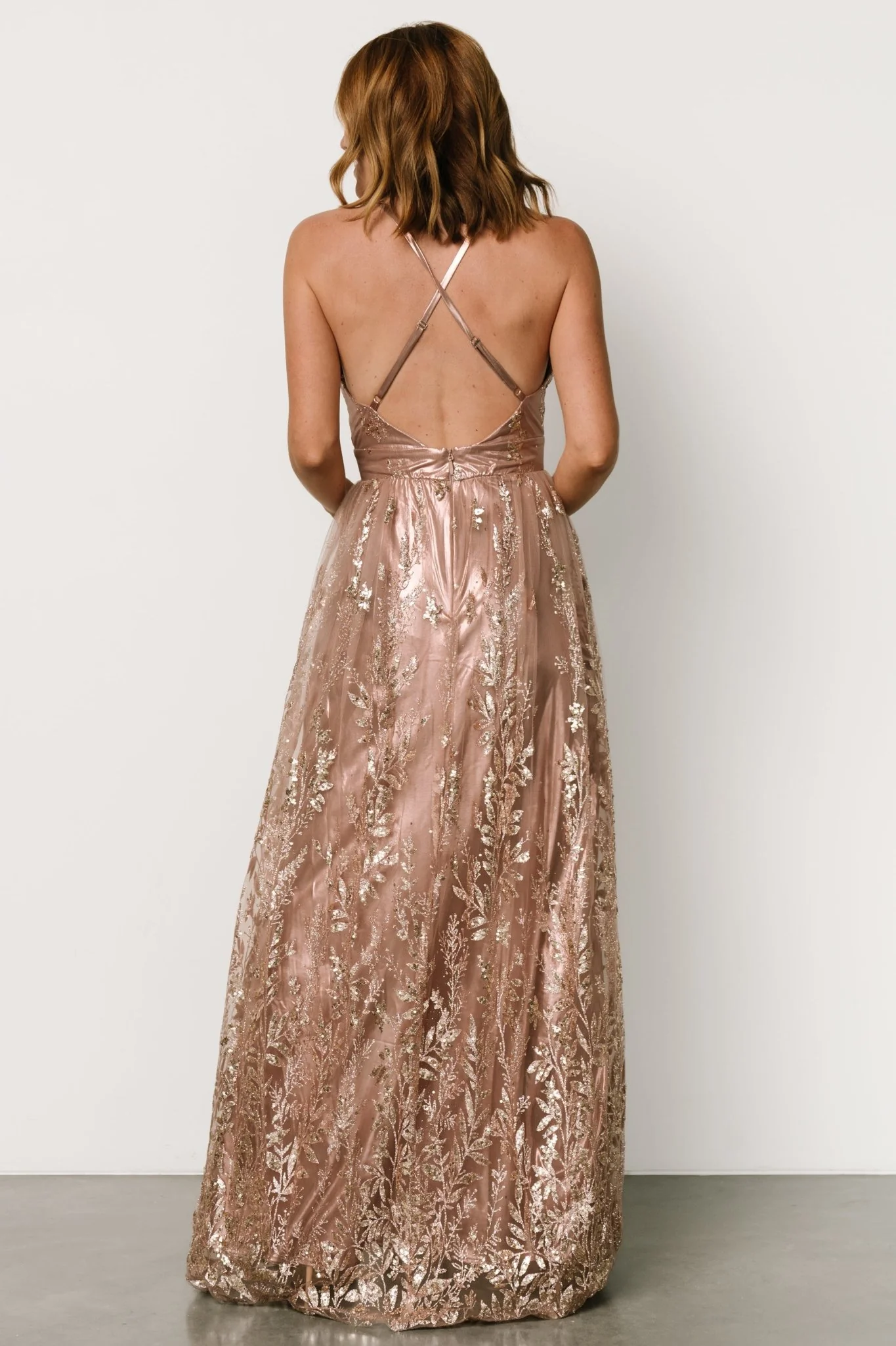 Eirena Sparkle Gown | Rose + Gold