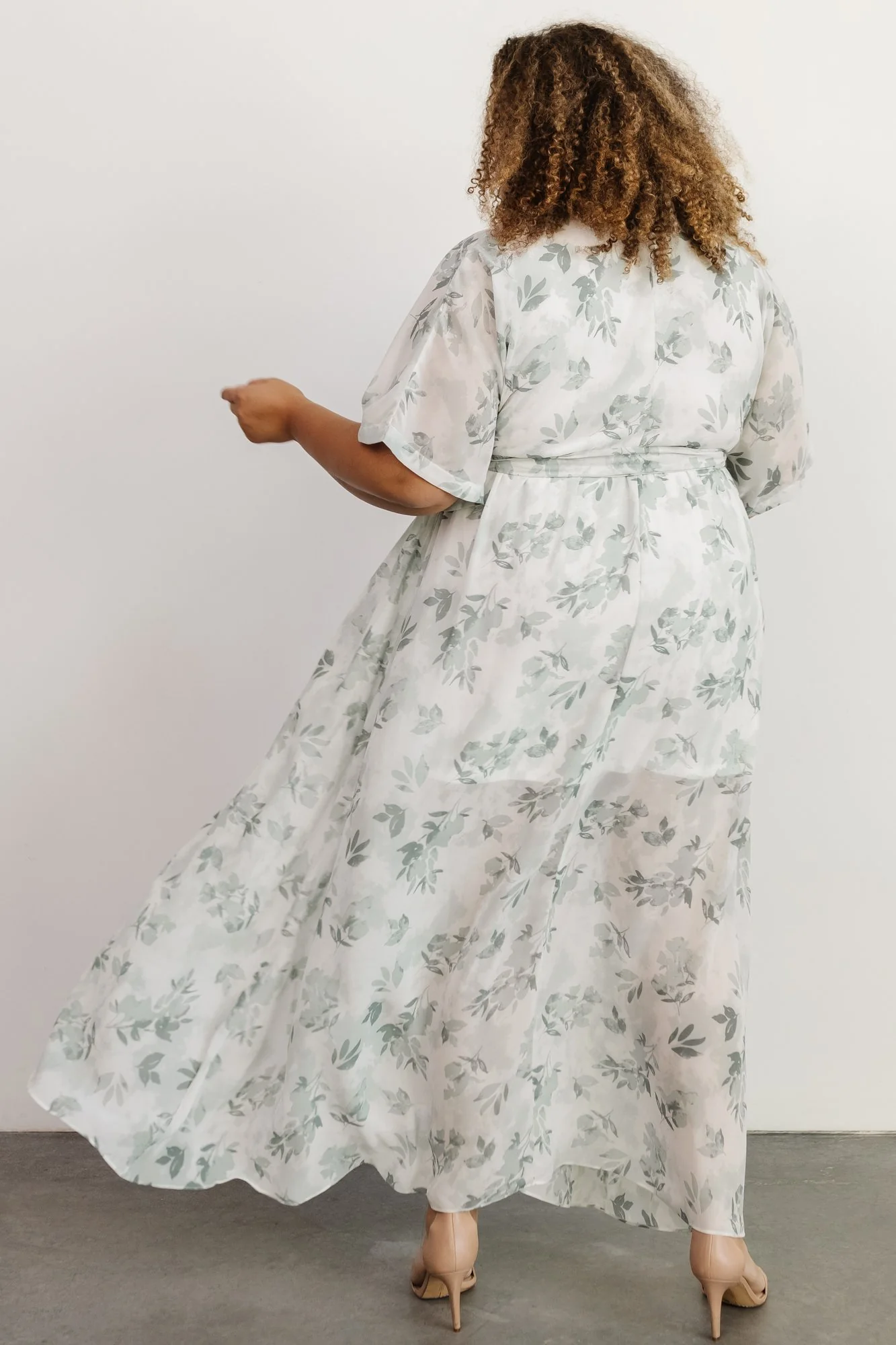 Kia Kimono Maxi Dress | Sage Floral
