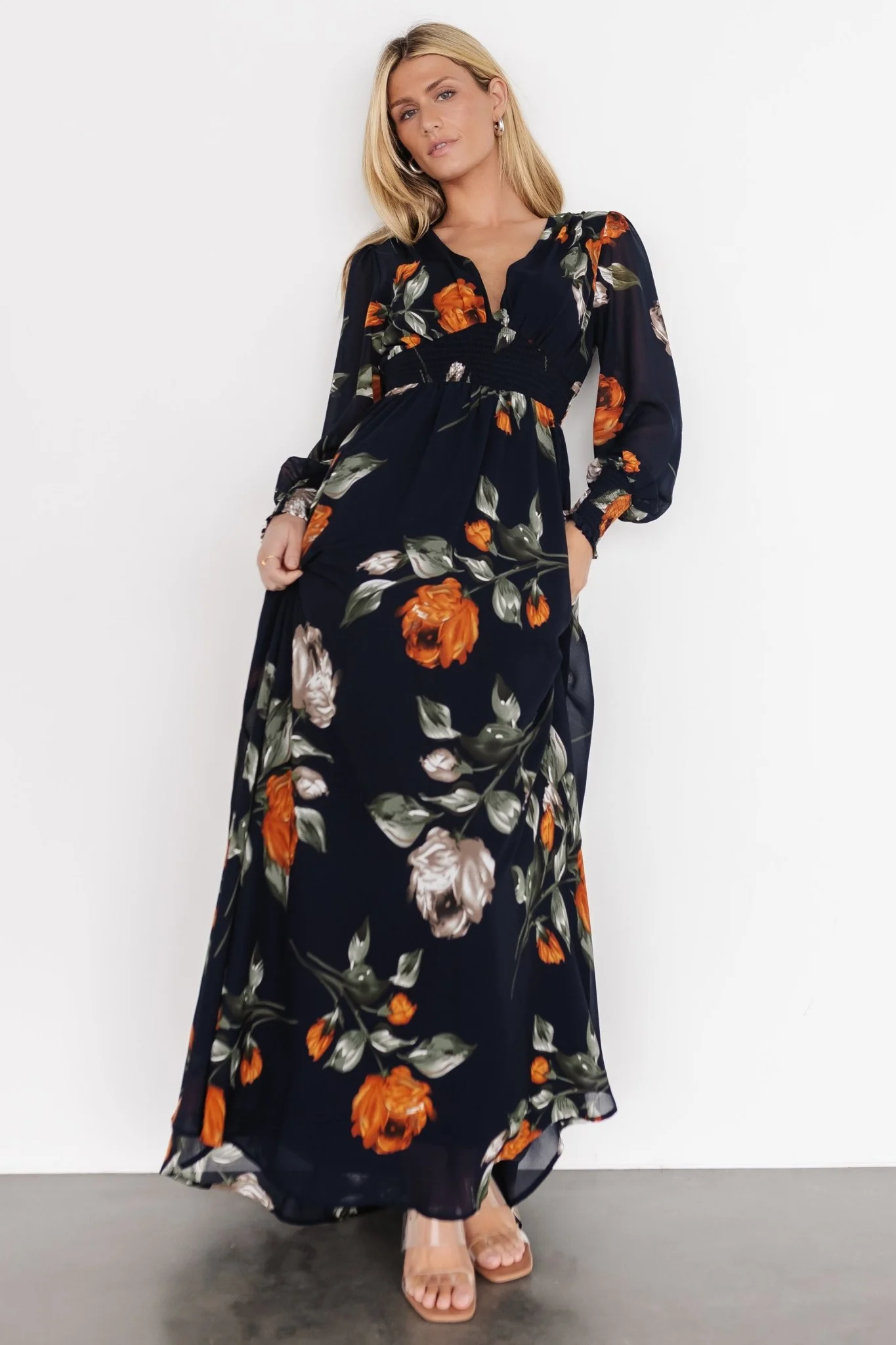 Olivia Maxi Dress | Midnight Navy Floral