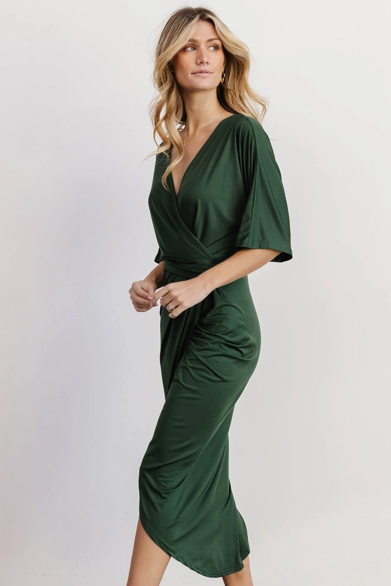 Solana Ruched Dress | Hunter Green