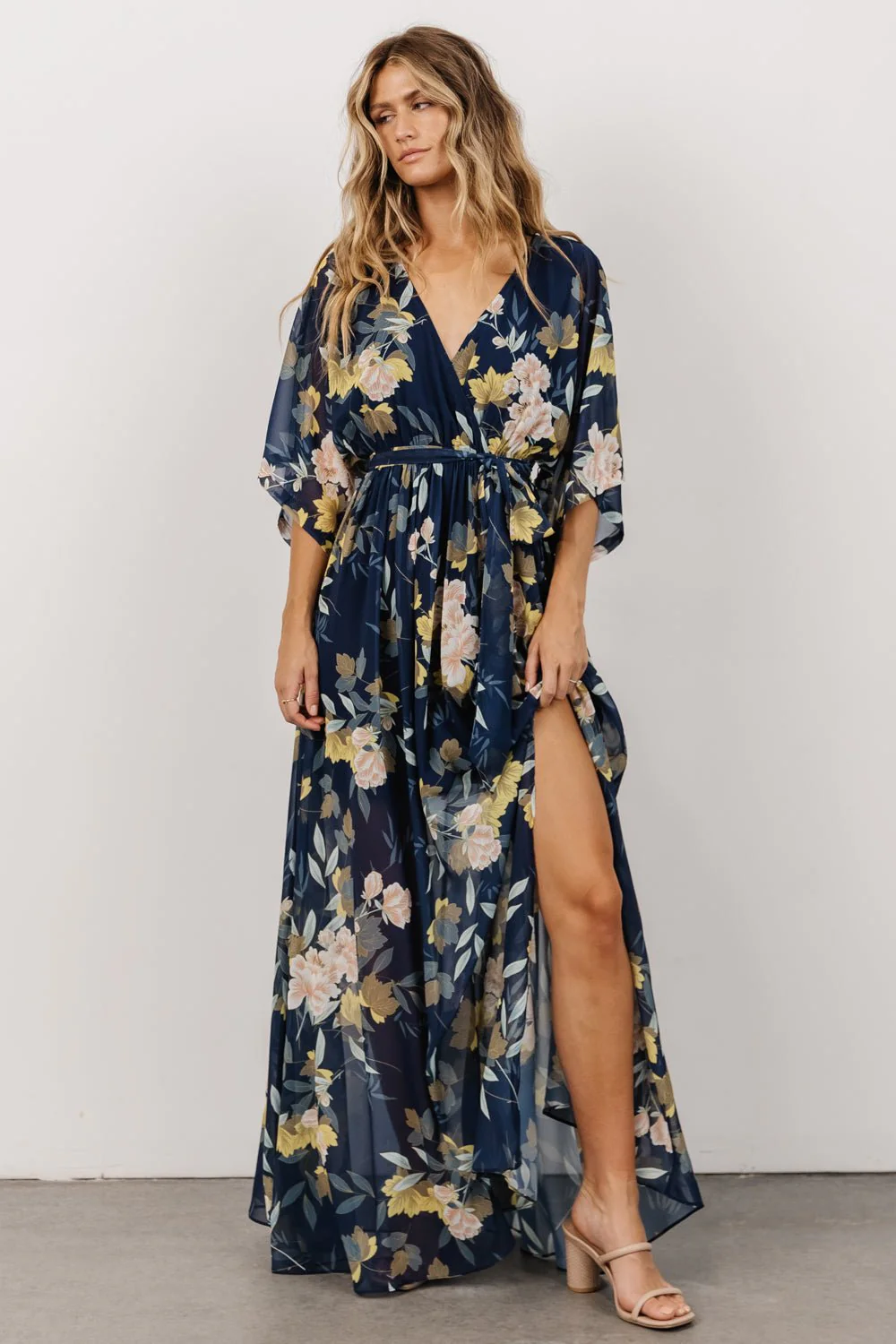 Kia Kimono Maxi Dress | Navy Floral