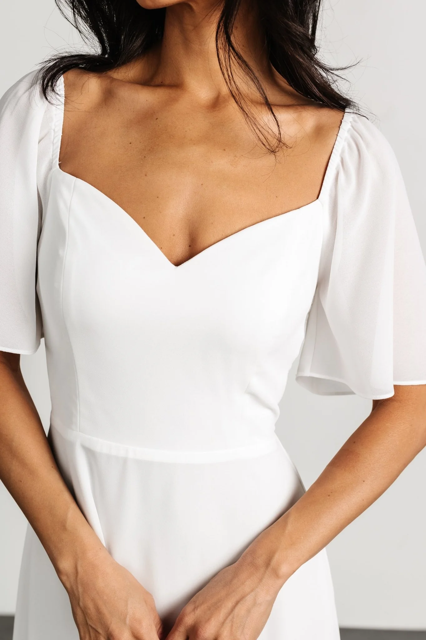 Colette Sweetheart Midi Dress | White