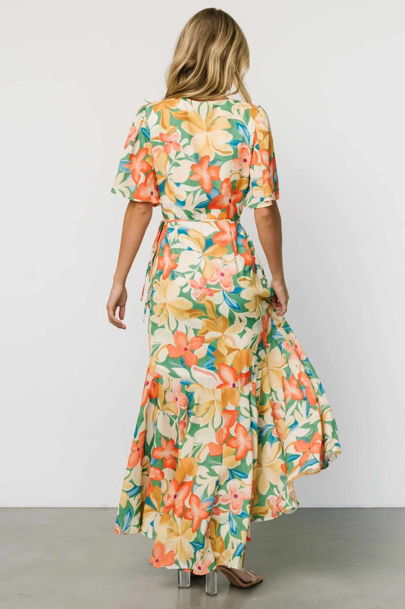 Adrianna Wrap Maxi Dress | Multi Floral