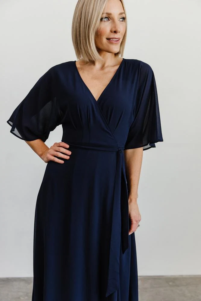 Lilly Wrap Maxi Dress | Navy