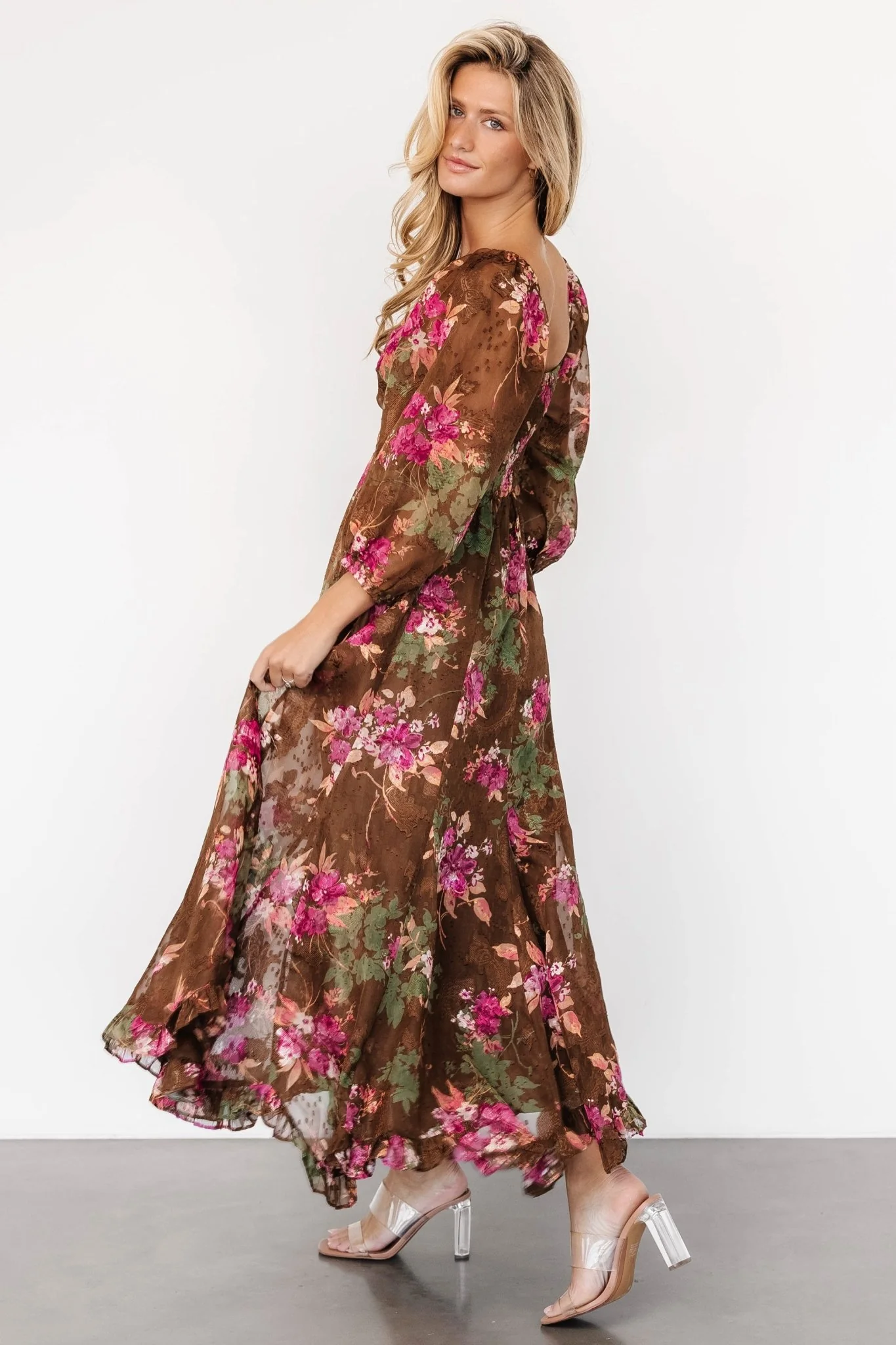 Estefania Maxi Dress | Brown Floral