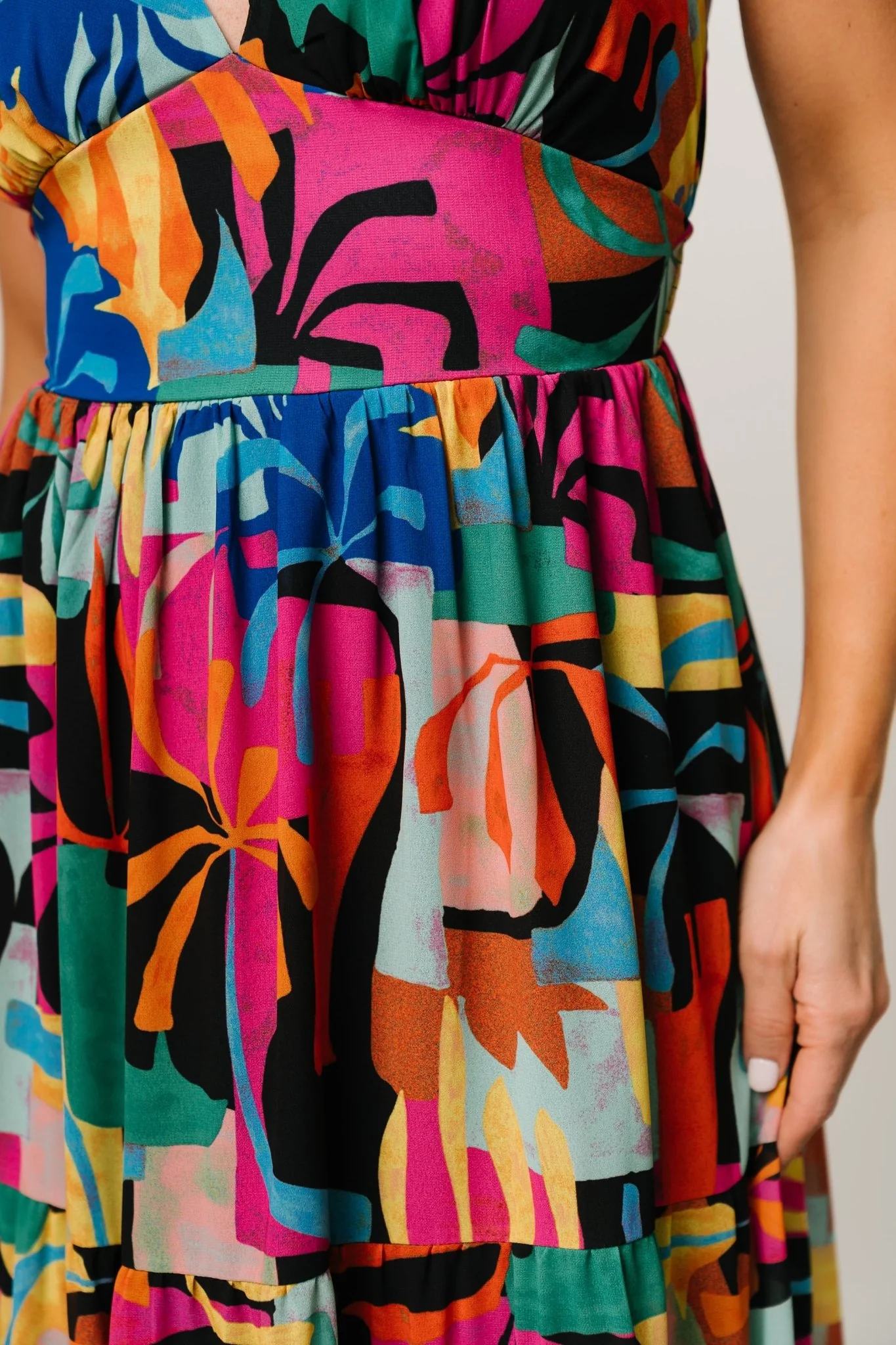 Crystal Maxi Dress | Black Multi Print