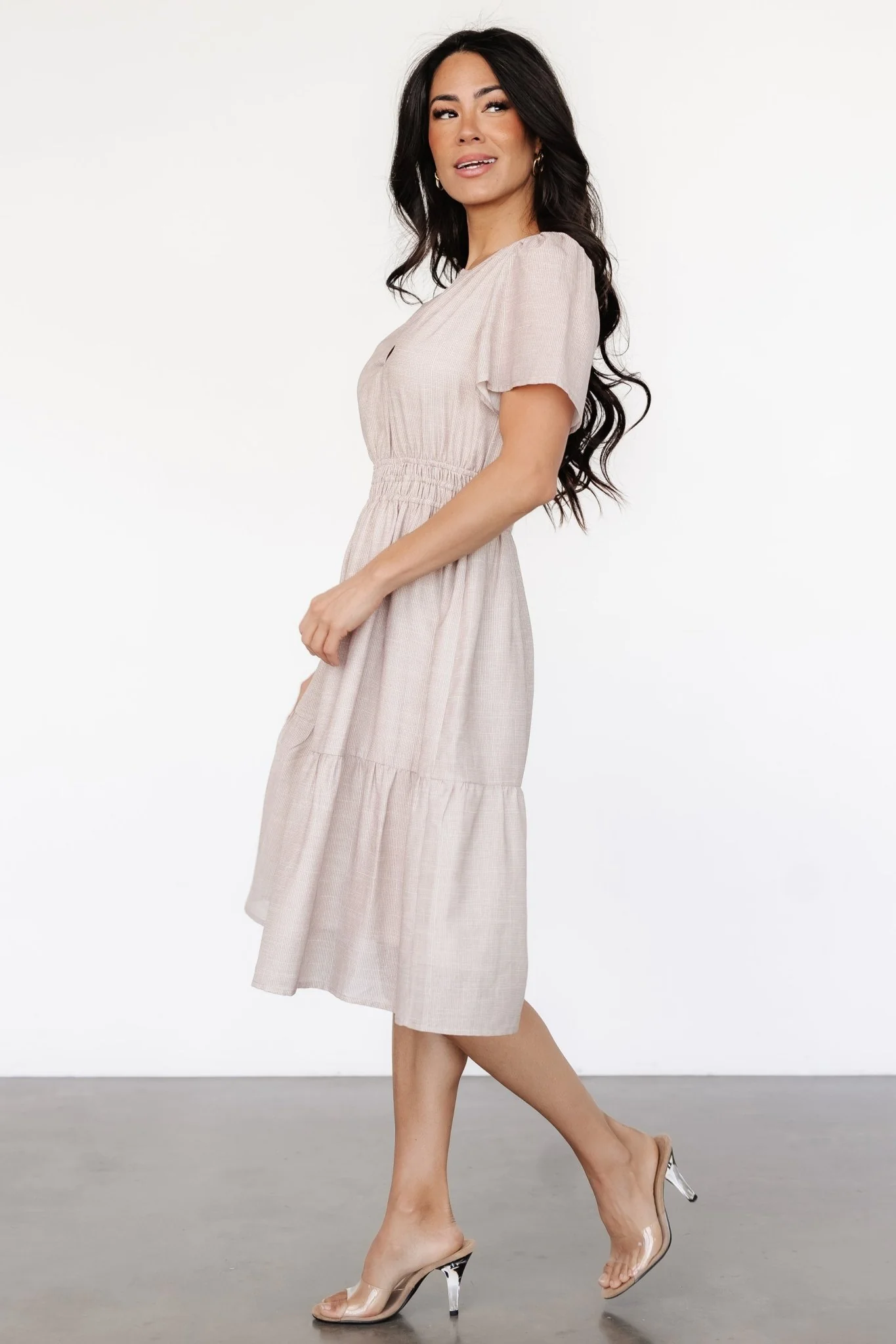 Dita Short Dress | Natural