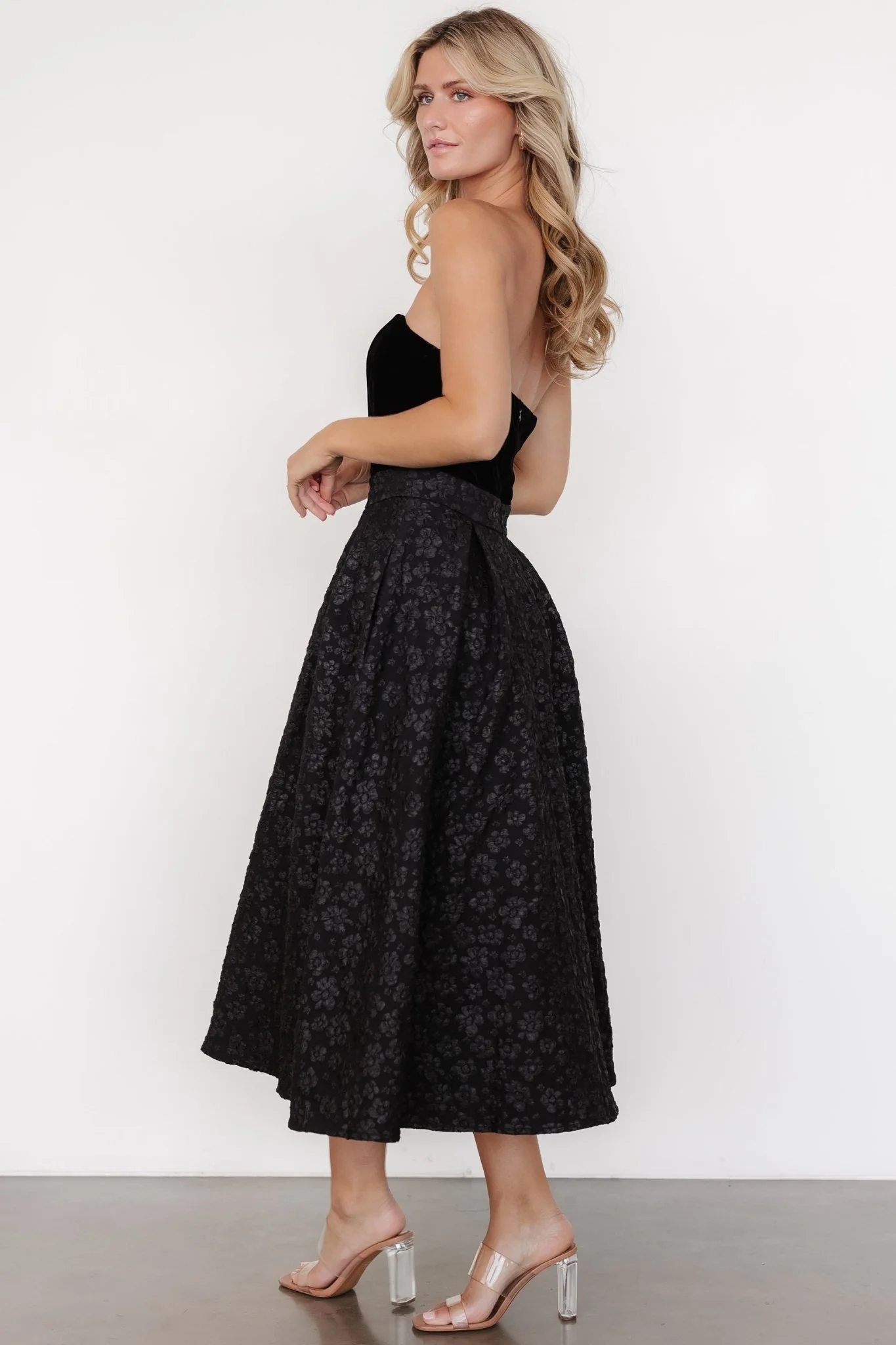 Sila Strapless Dress | Black