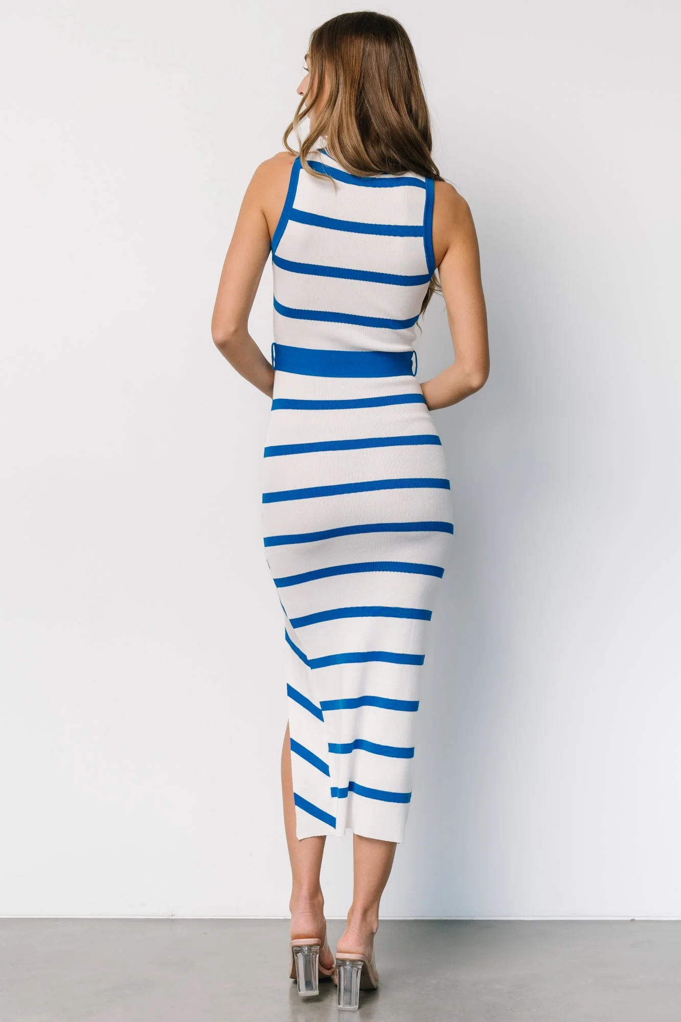 Chelsea Knit Dress | White + Blue