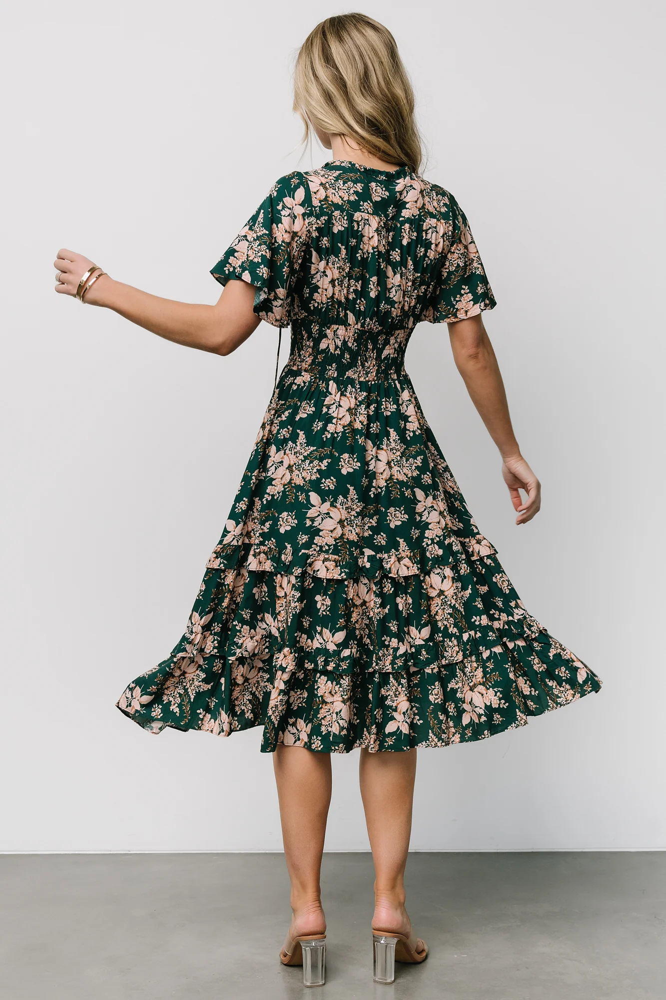 Spell Boho Midi Dress | Topaz + Blush Floral