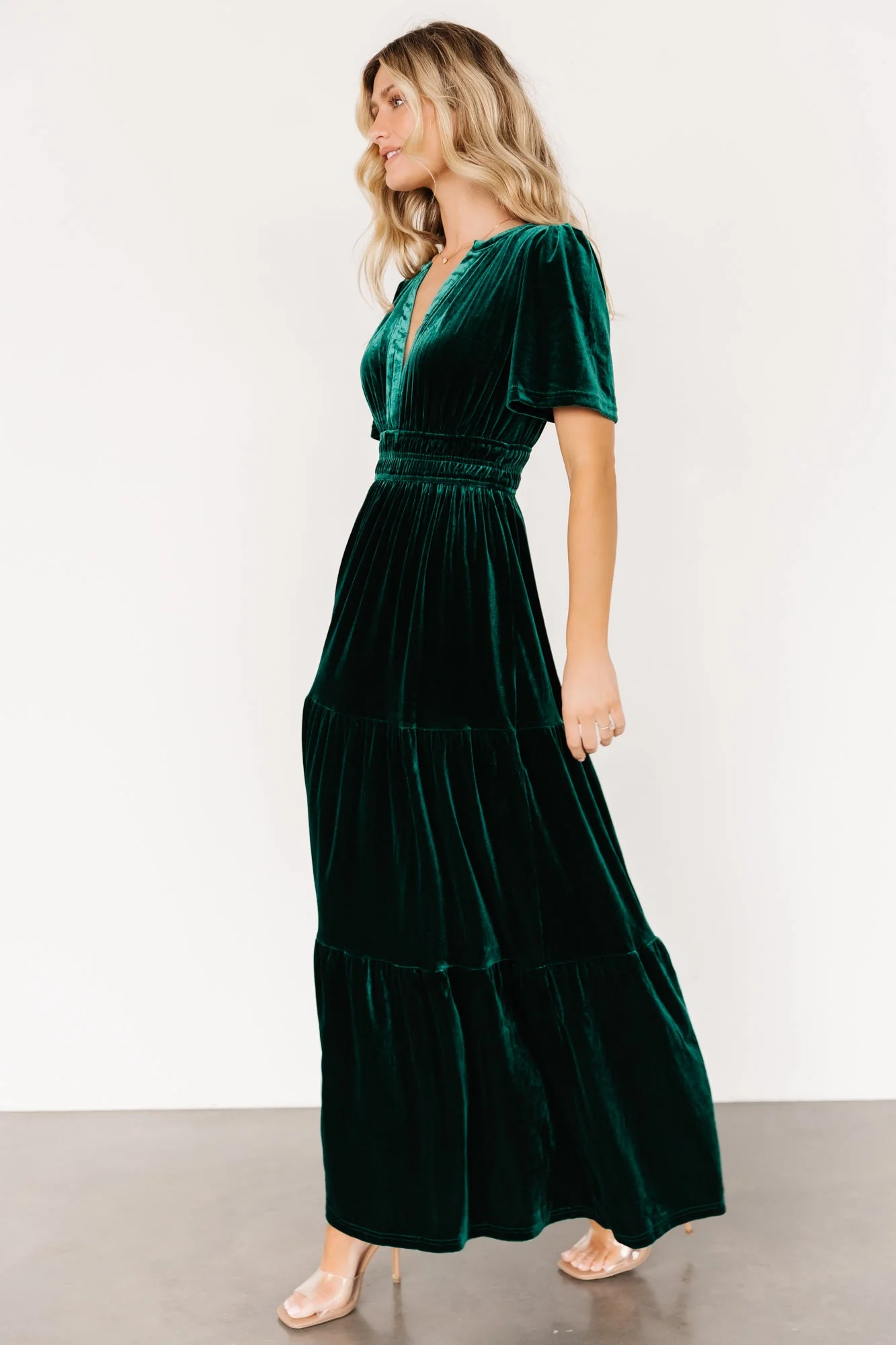 Artemis Velvet Maxi Dress | Emerald