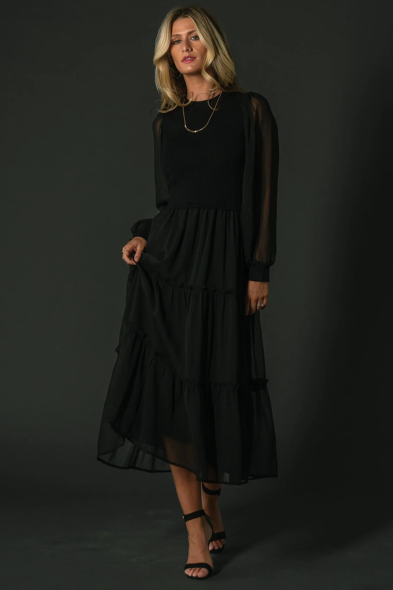 Remi Ribbed Maxi Dress | Black