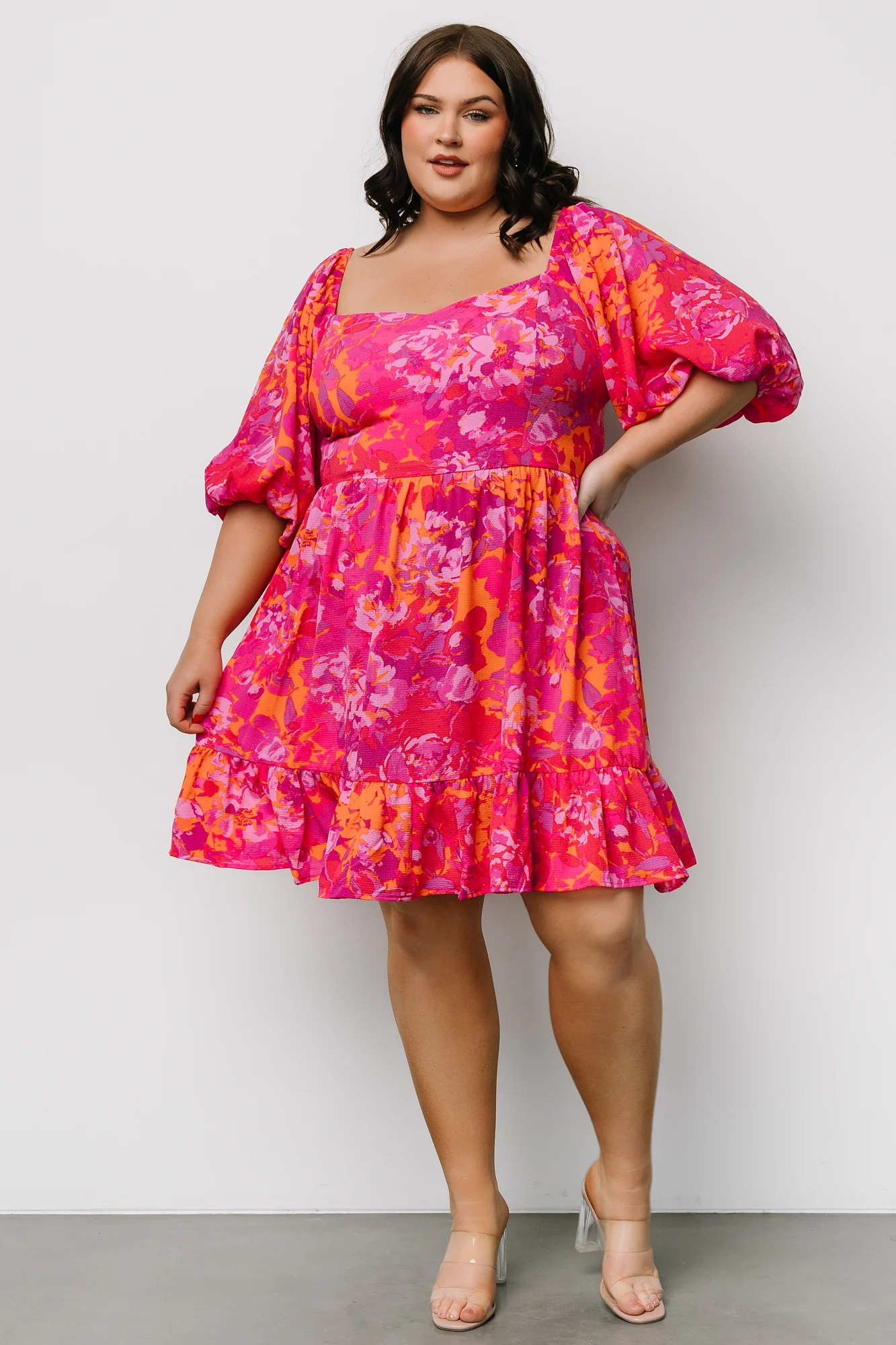Levy Sweetheart Mini Dress | Fuchsia Multi