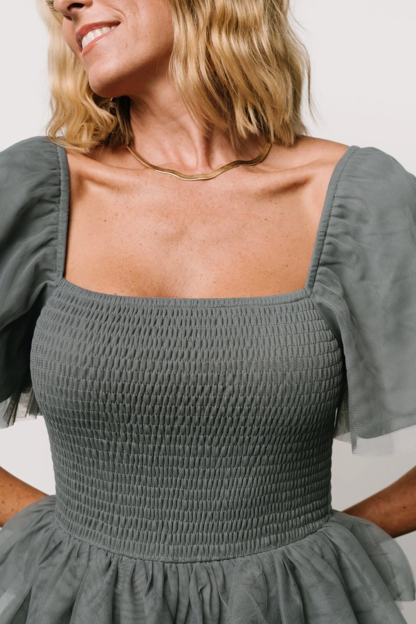 Cherise Tulle Tiered Dress | Blue Sage