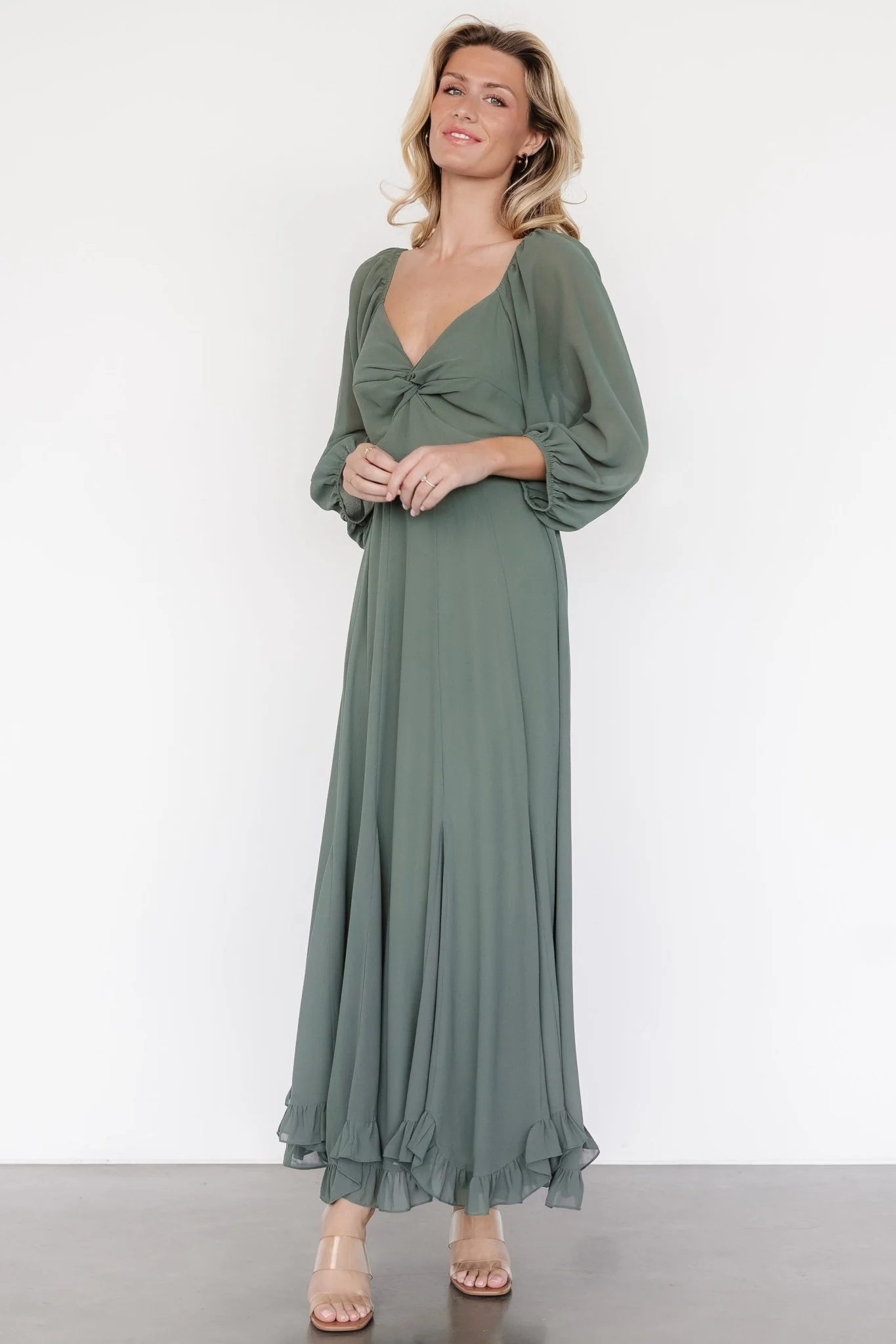 Estefania Maxi Dress | Dark Sage