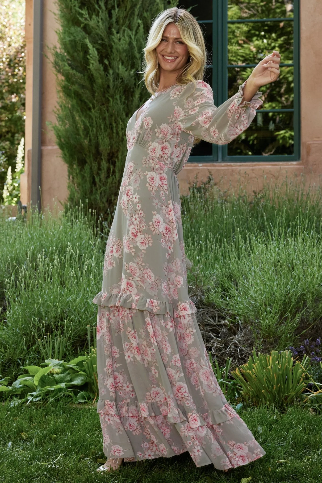 Liliana Maxi Dress | Dusty Sage + Rose