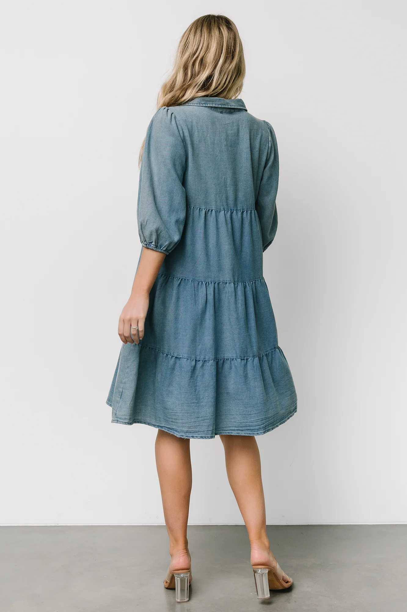 Sari Babydoll Dress | Chambray