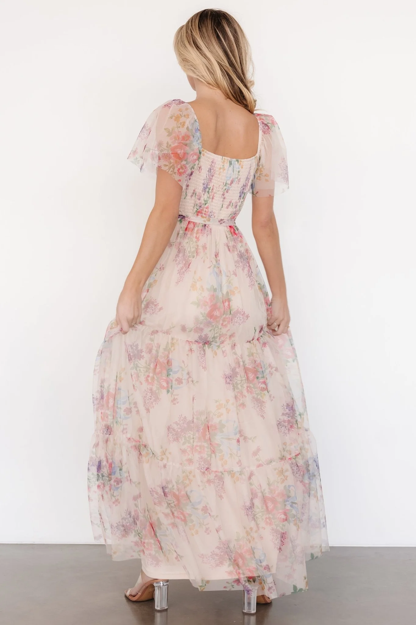 Nicola Tulle Maxi Dress | Romantic Floral