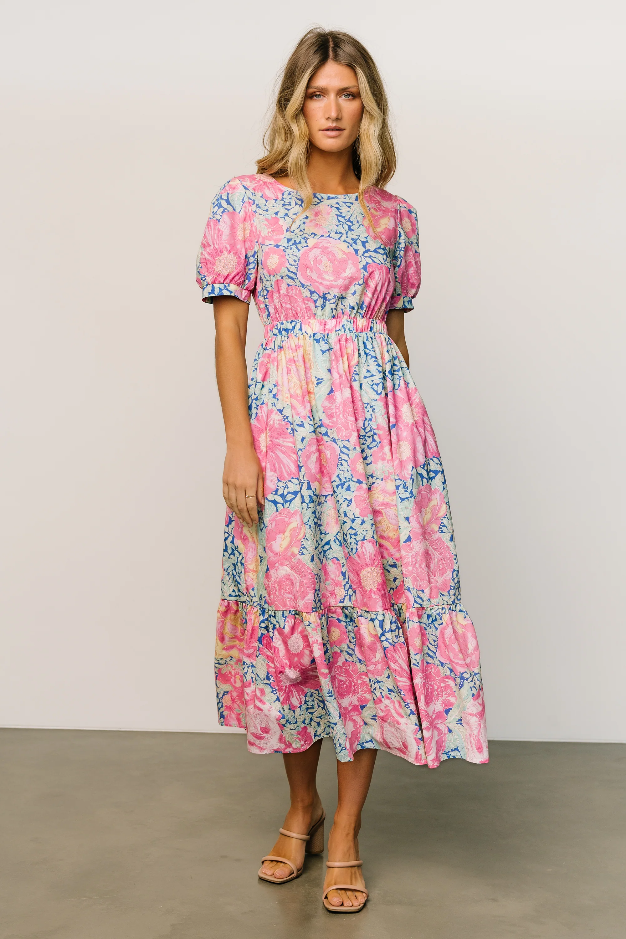 Myers Dress | Blue + Pink Floral