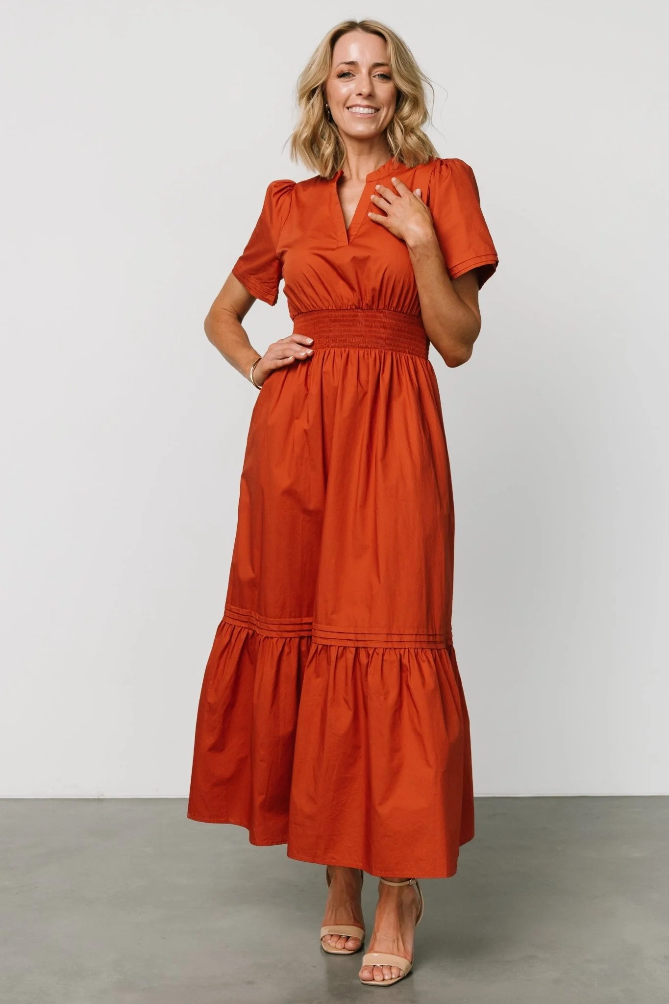 Vera Maxi Dress | Deep Rust
