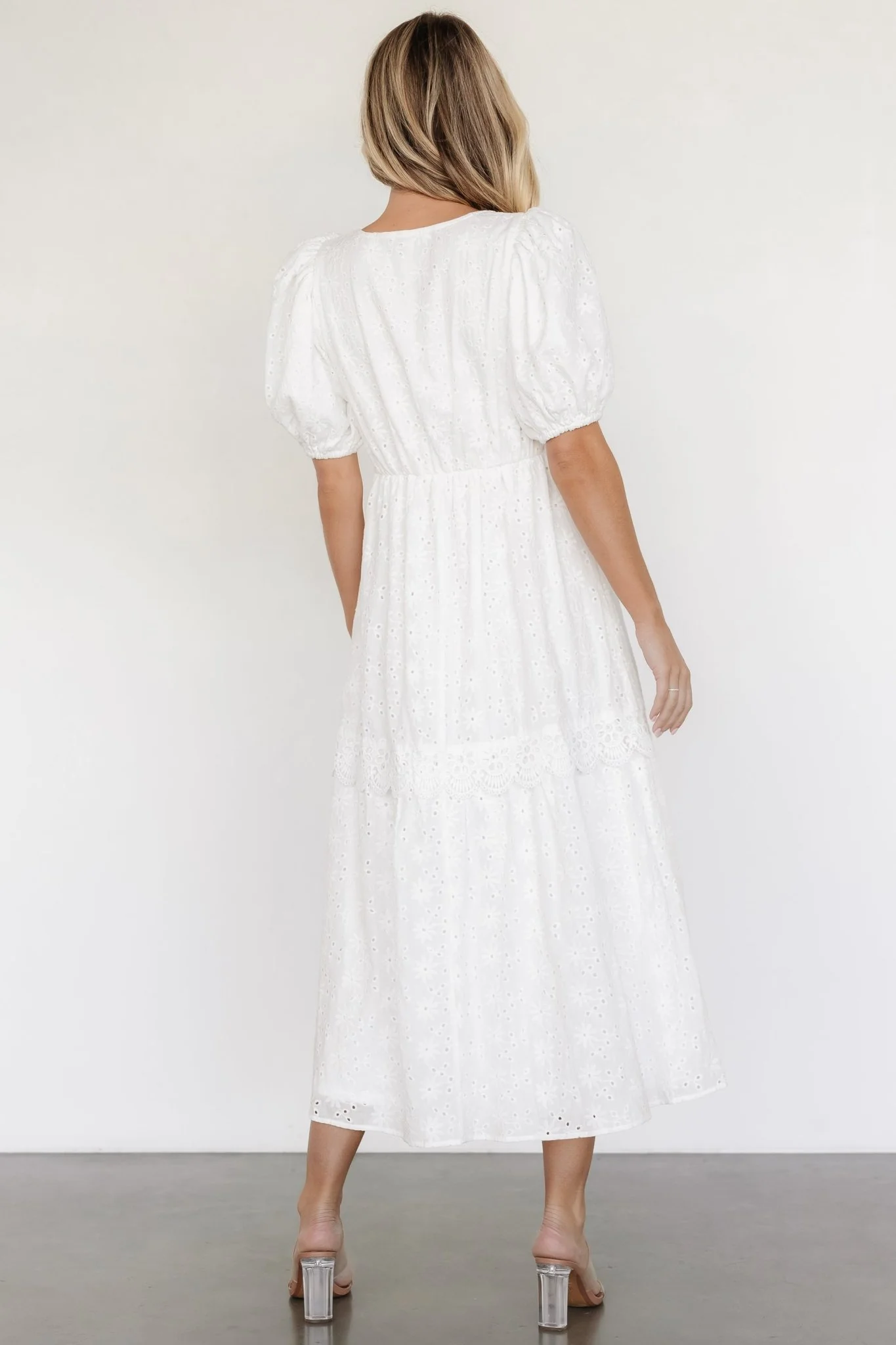 Jackie Eyelet Maxi Dress | Off White