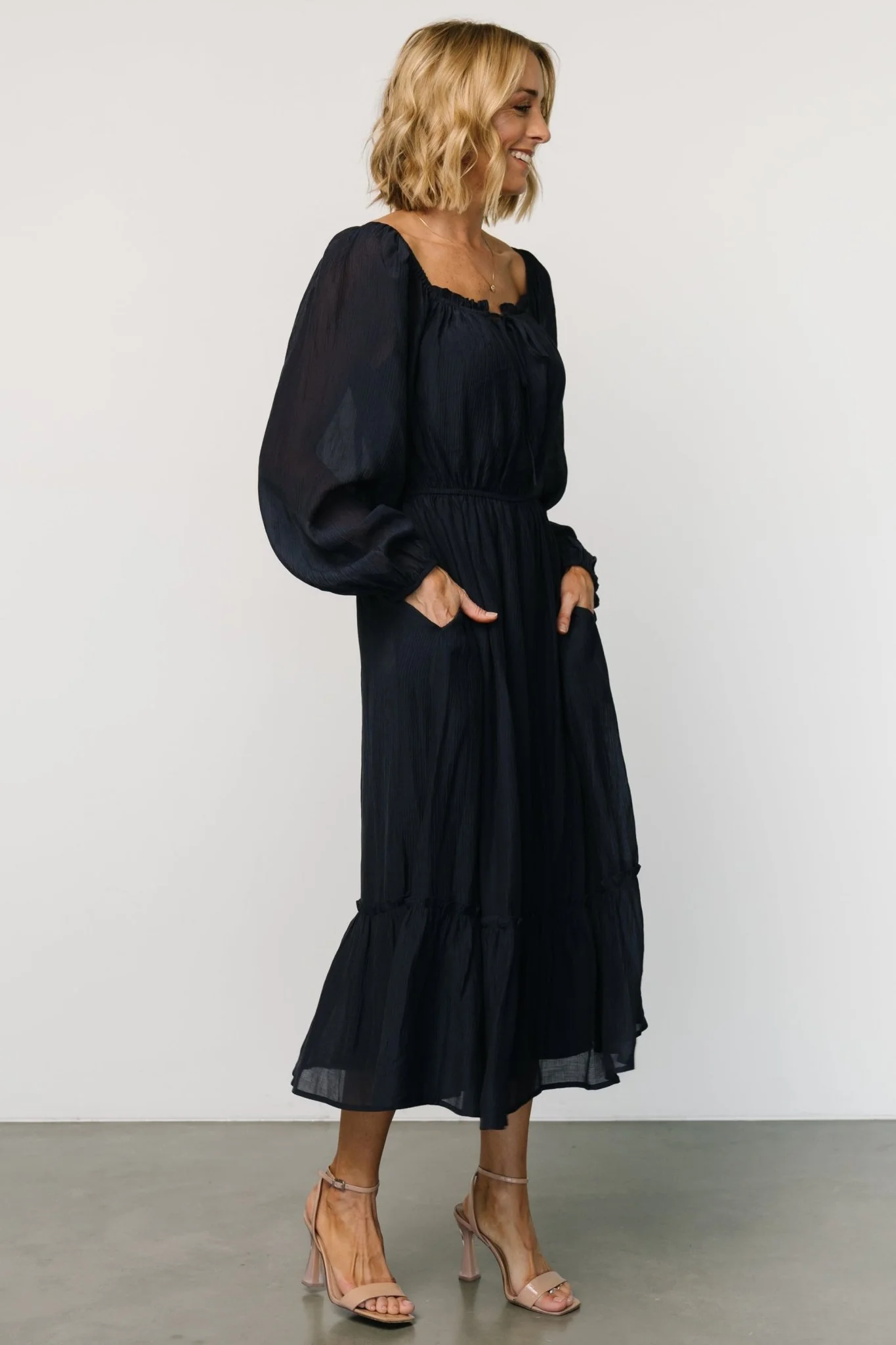 Joelle Midi Dress | Navy