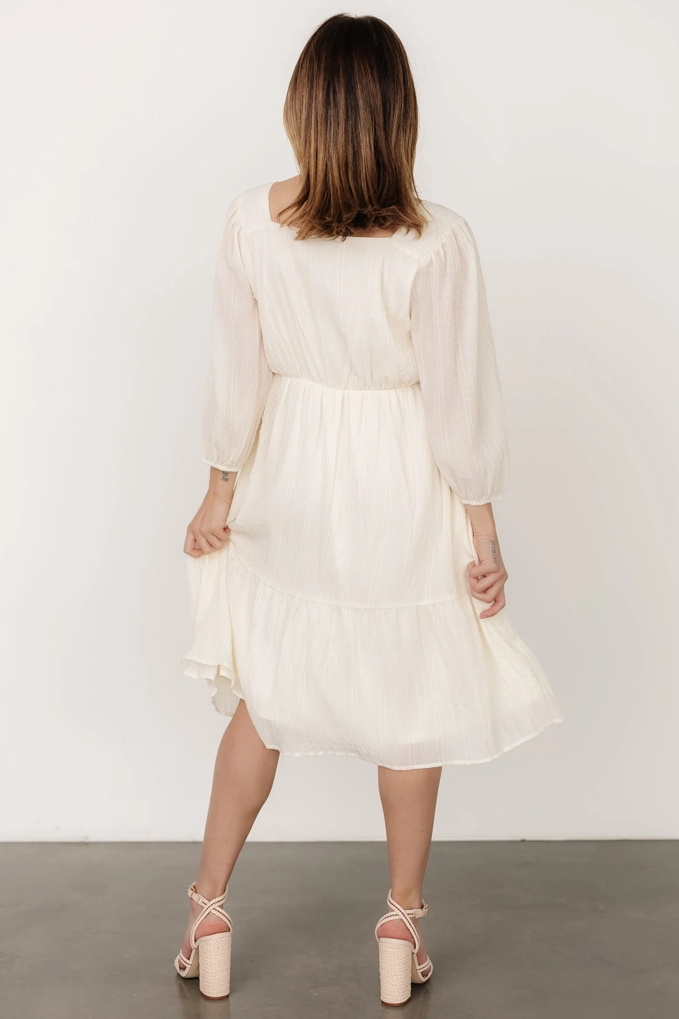 Vaeda Midi Dress | Cream