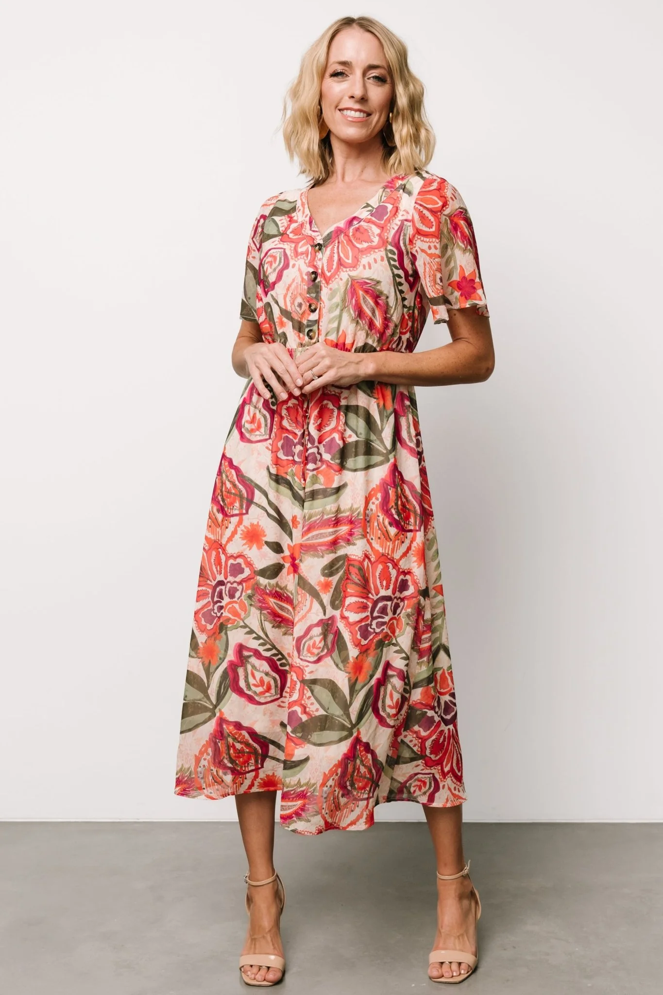 Junie Midi Dress | Multi Print