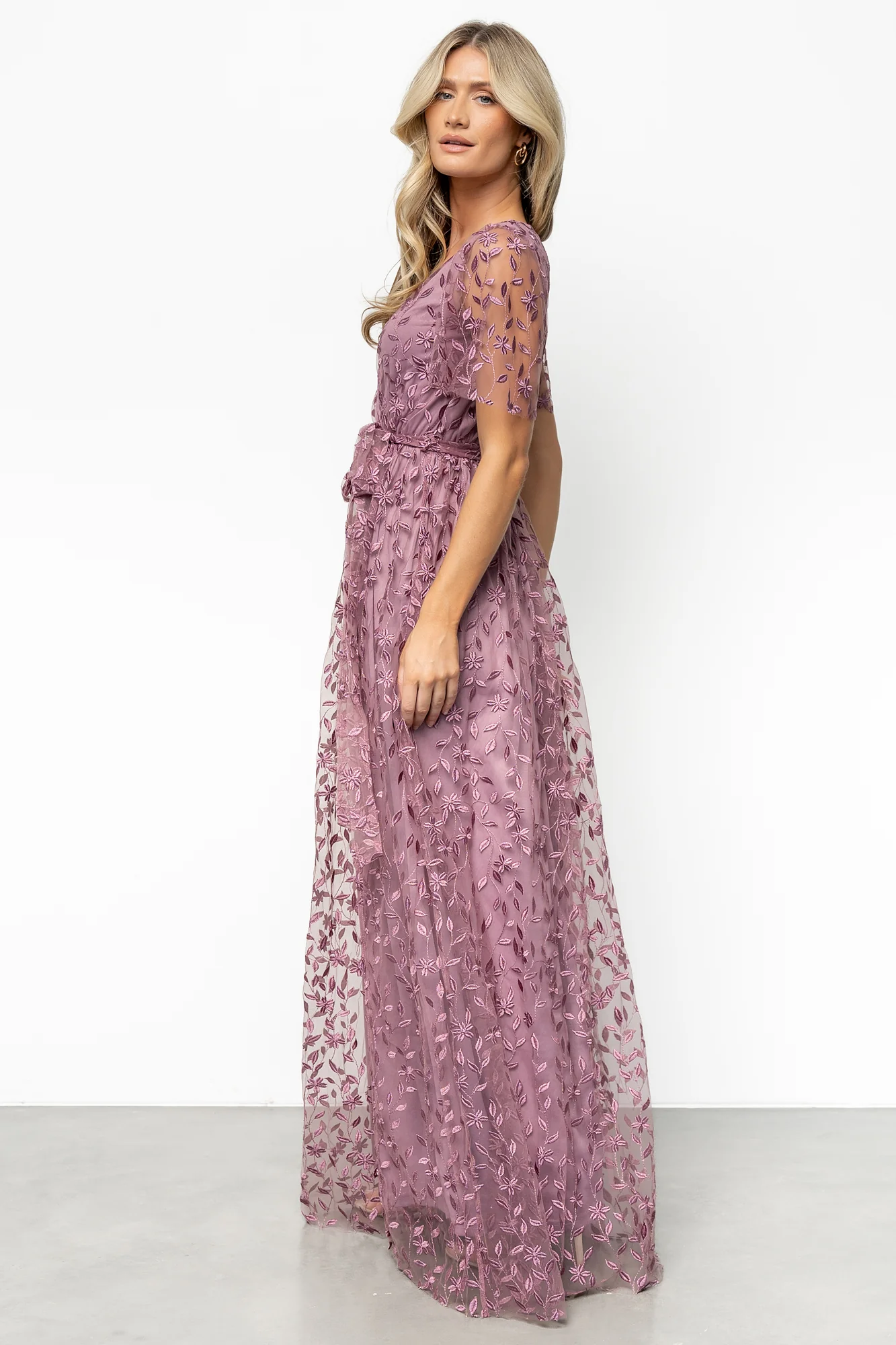 Marseille Embossed Maxi Dress | Lavender