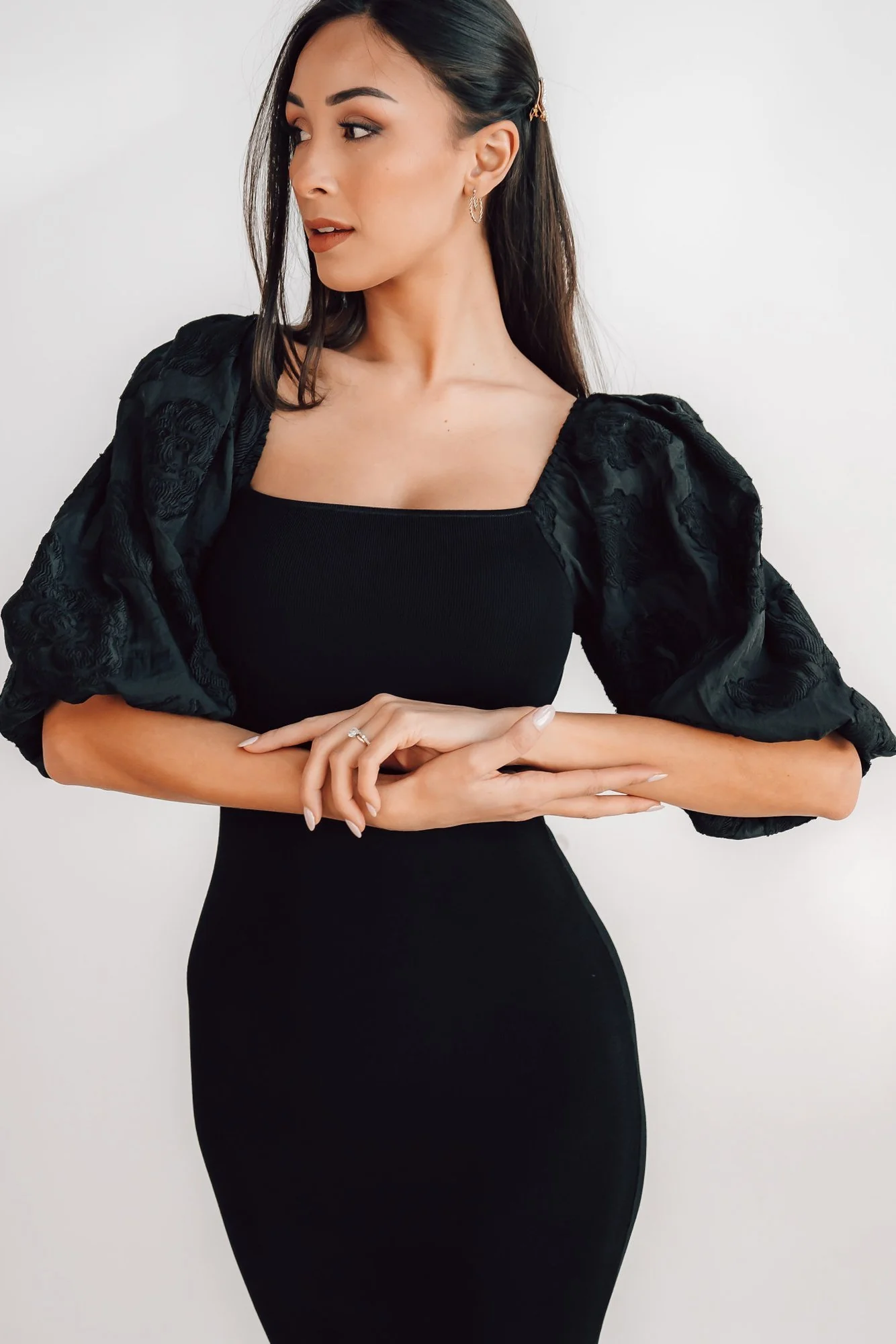 Weyland Bodycon Midi Dress | Black