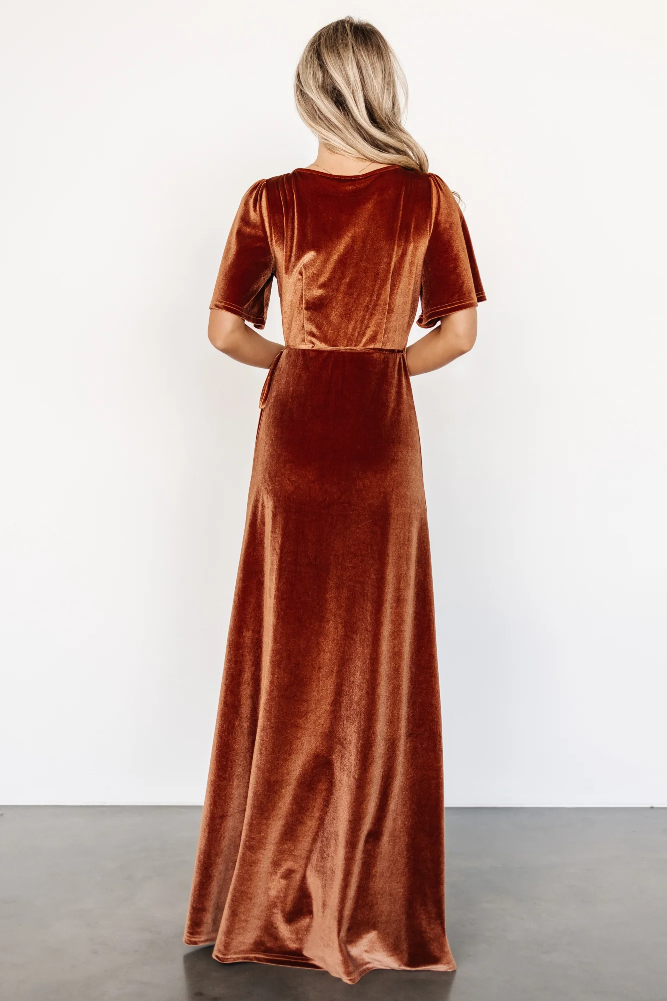Meghan Velvet Wrap Maxi Dress | Spice