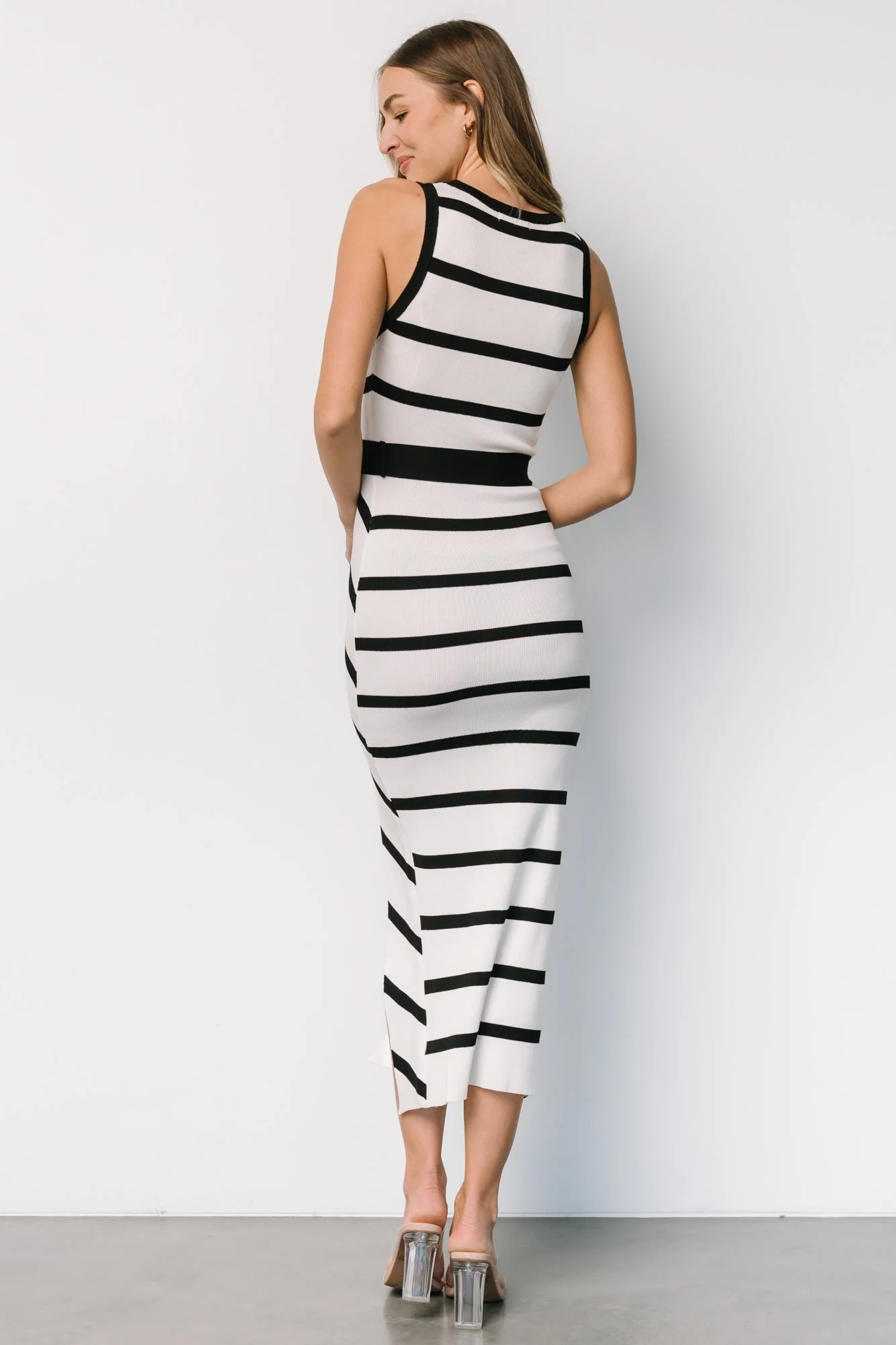 Chelsea Knit Dress | White + Black