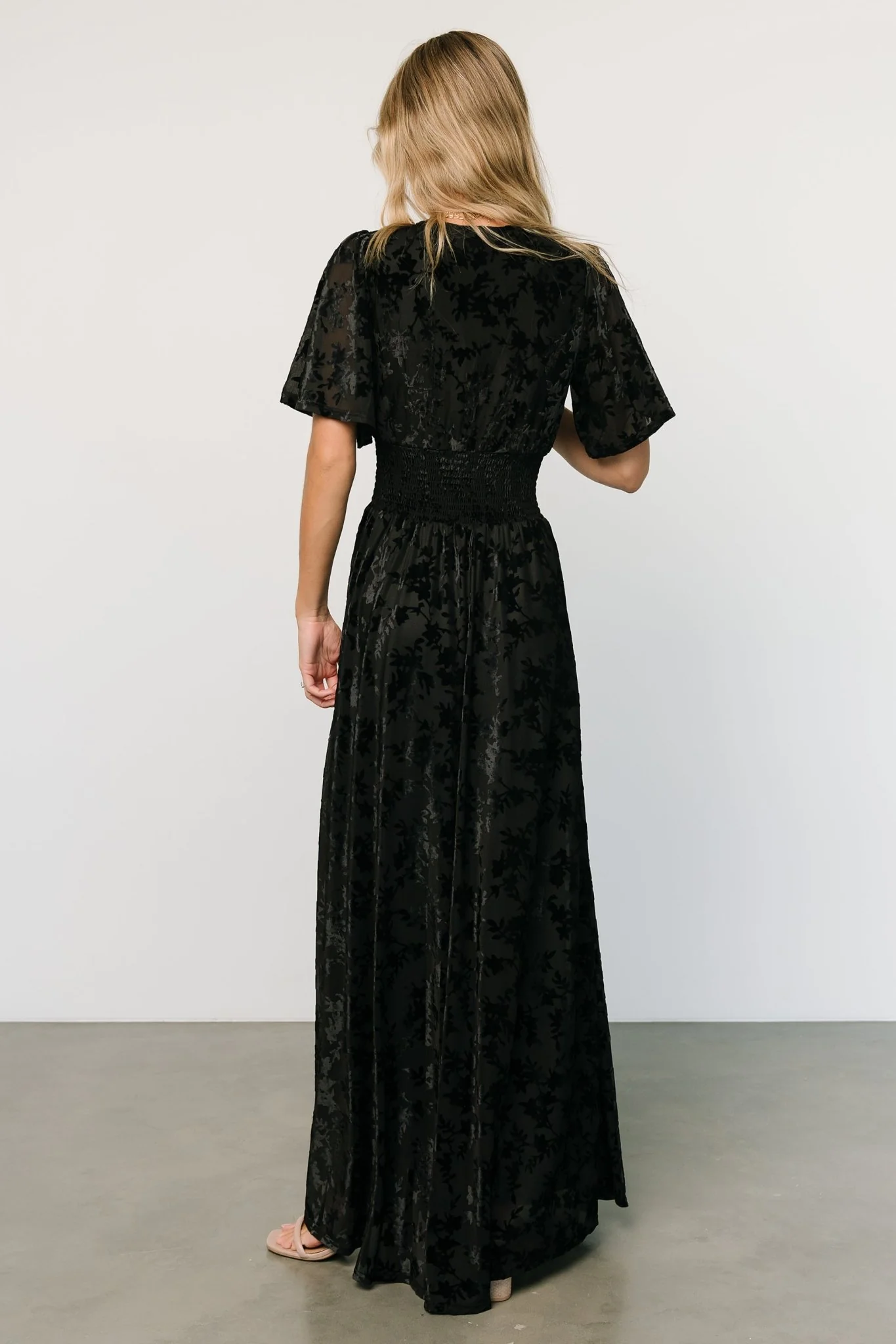 Veronica Velvet Maxi Dress | Black