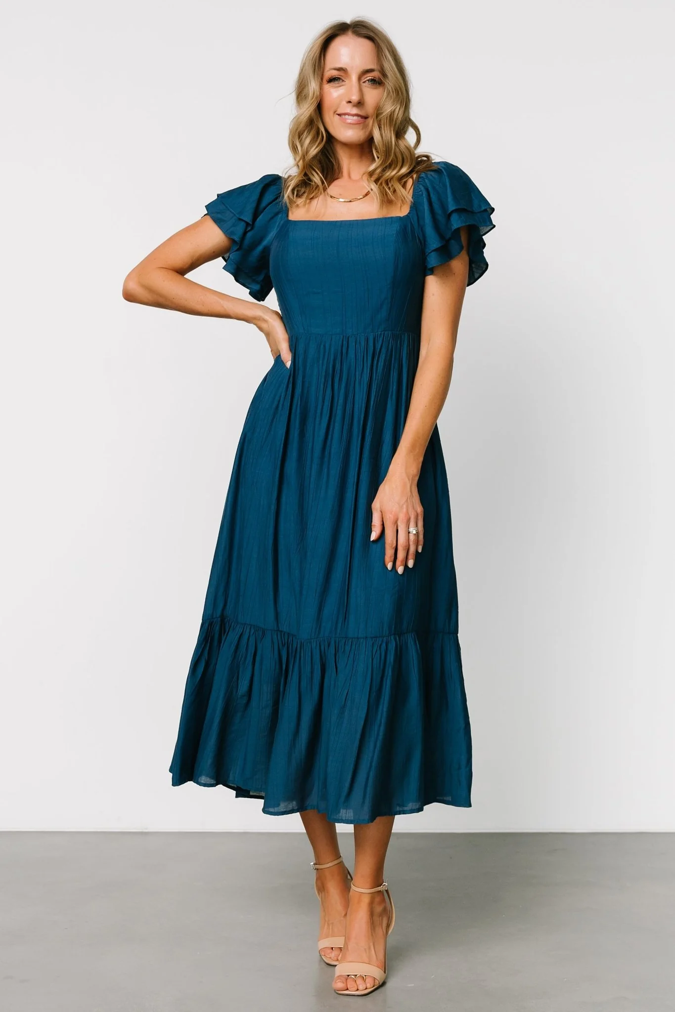 Buttercup Midi Dress | Deep Blue
