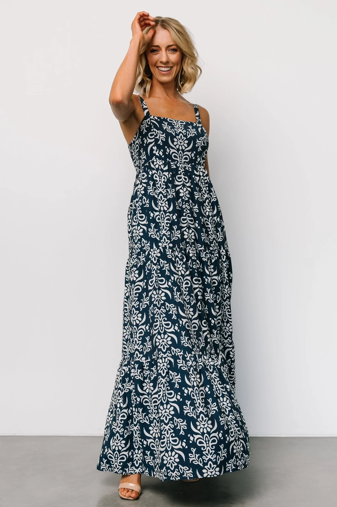 Oceanside Maxi Dress | Navy Print